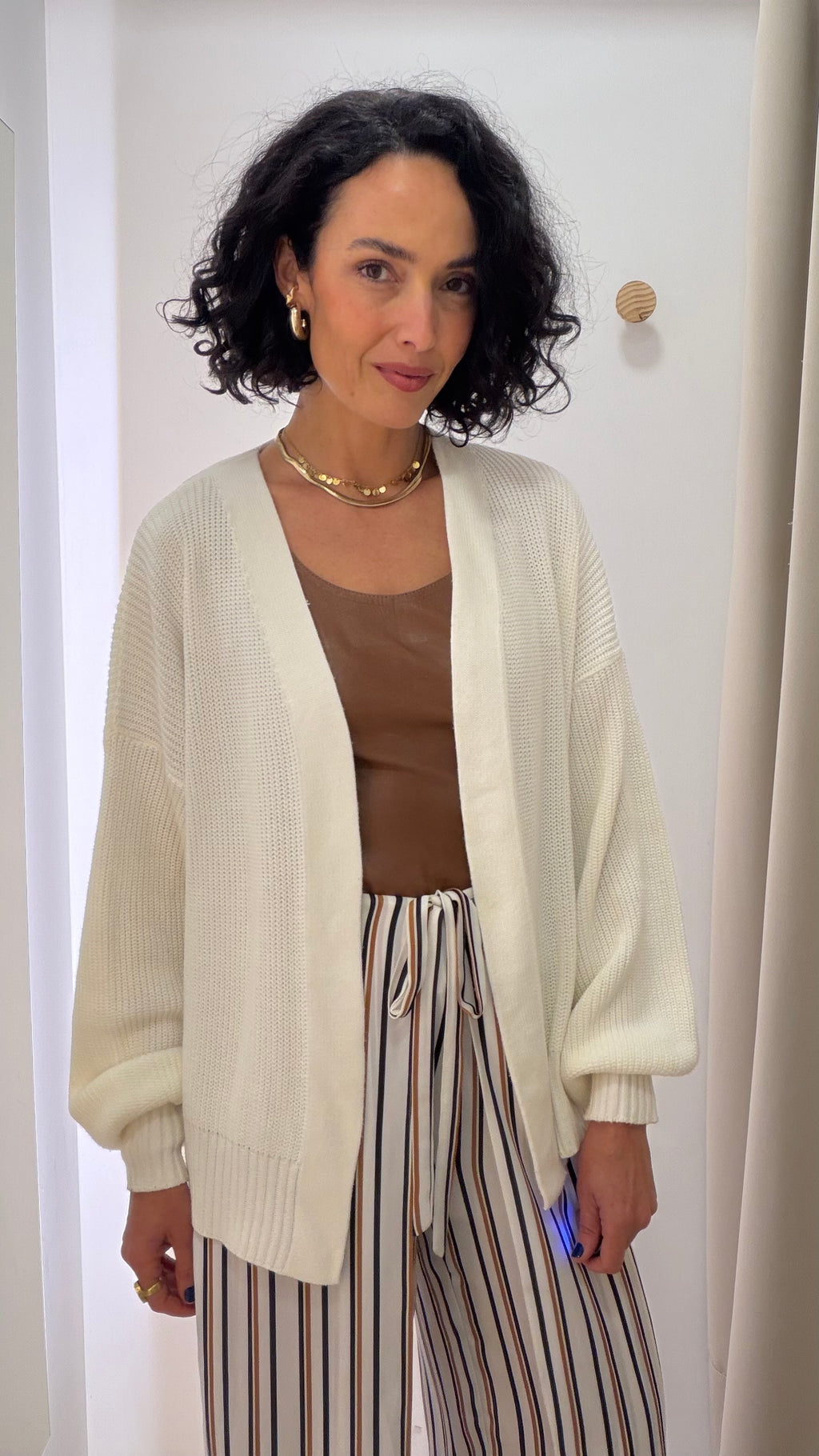 Casaco Tricot Branco Dress To
