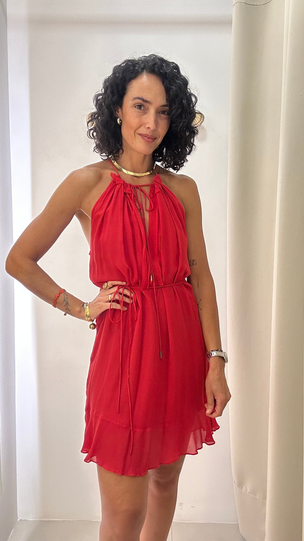 Vestido seda Animale