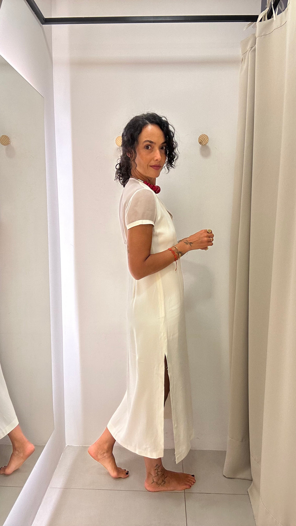 Vestido Branco Decote V