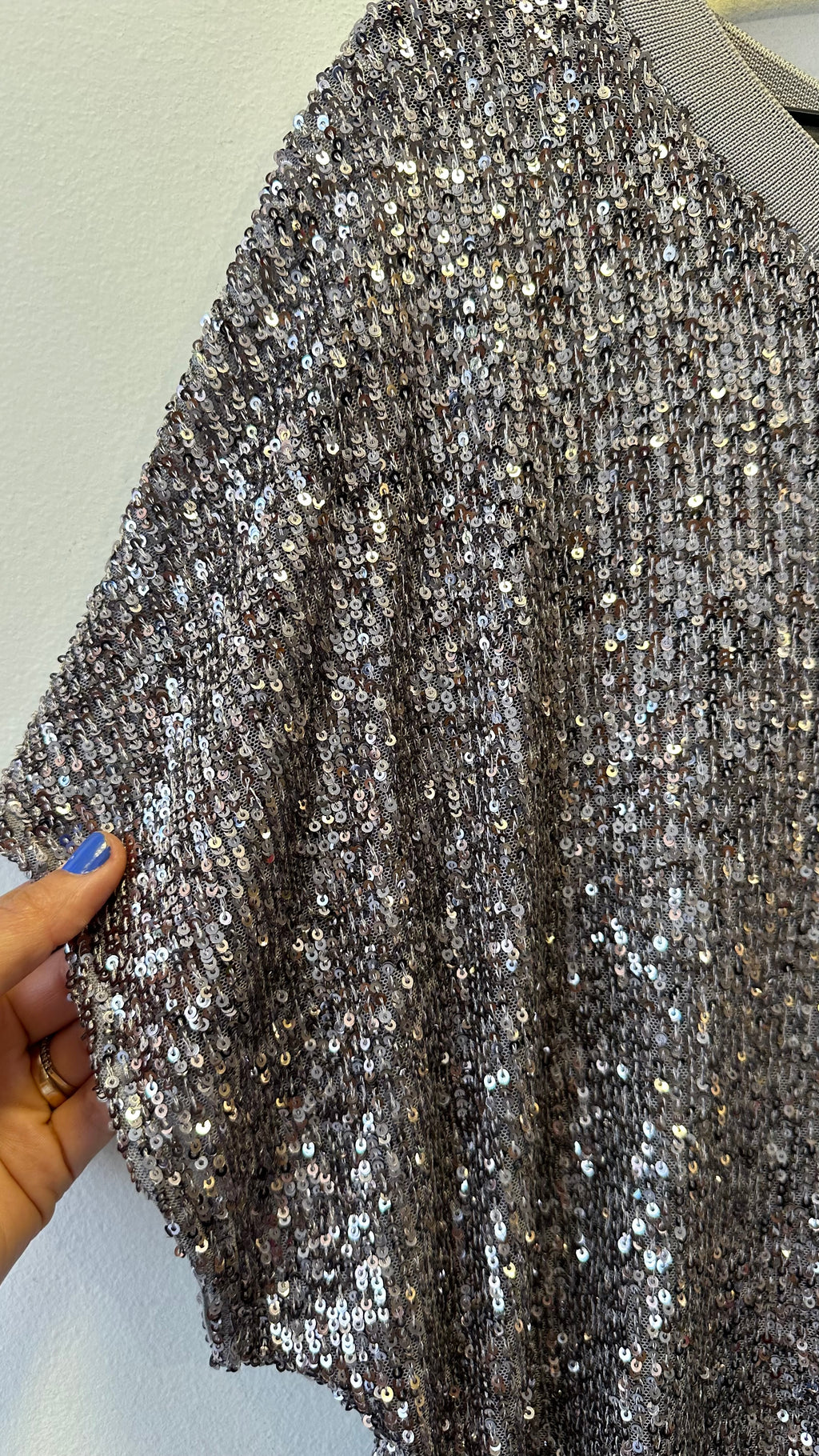 Blusa Paetê le lis blanc