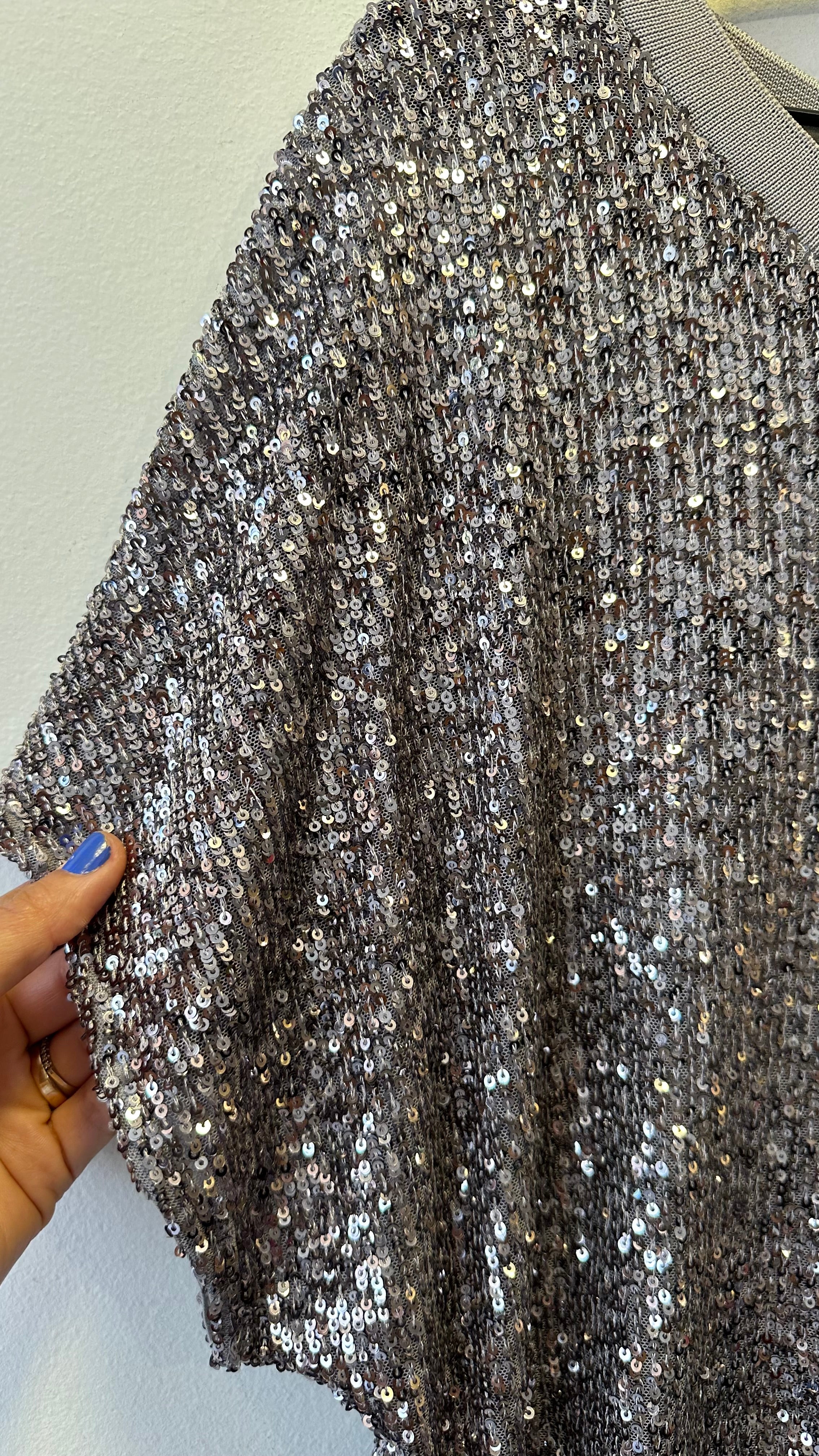 Blusa Paetê le lis blanc