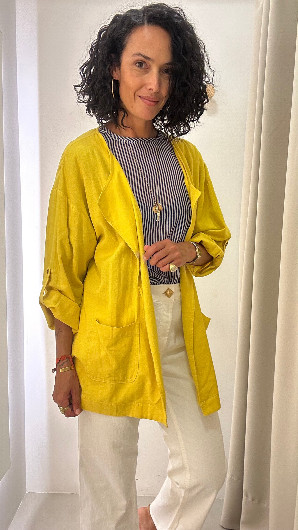 Blazer Amarelo Linho