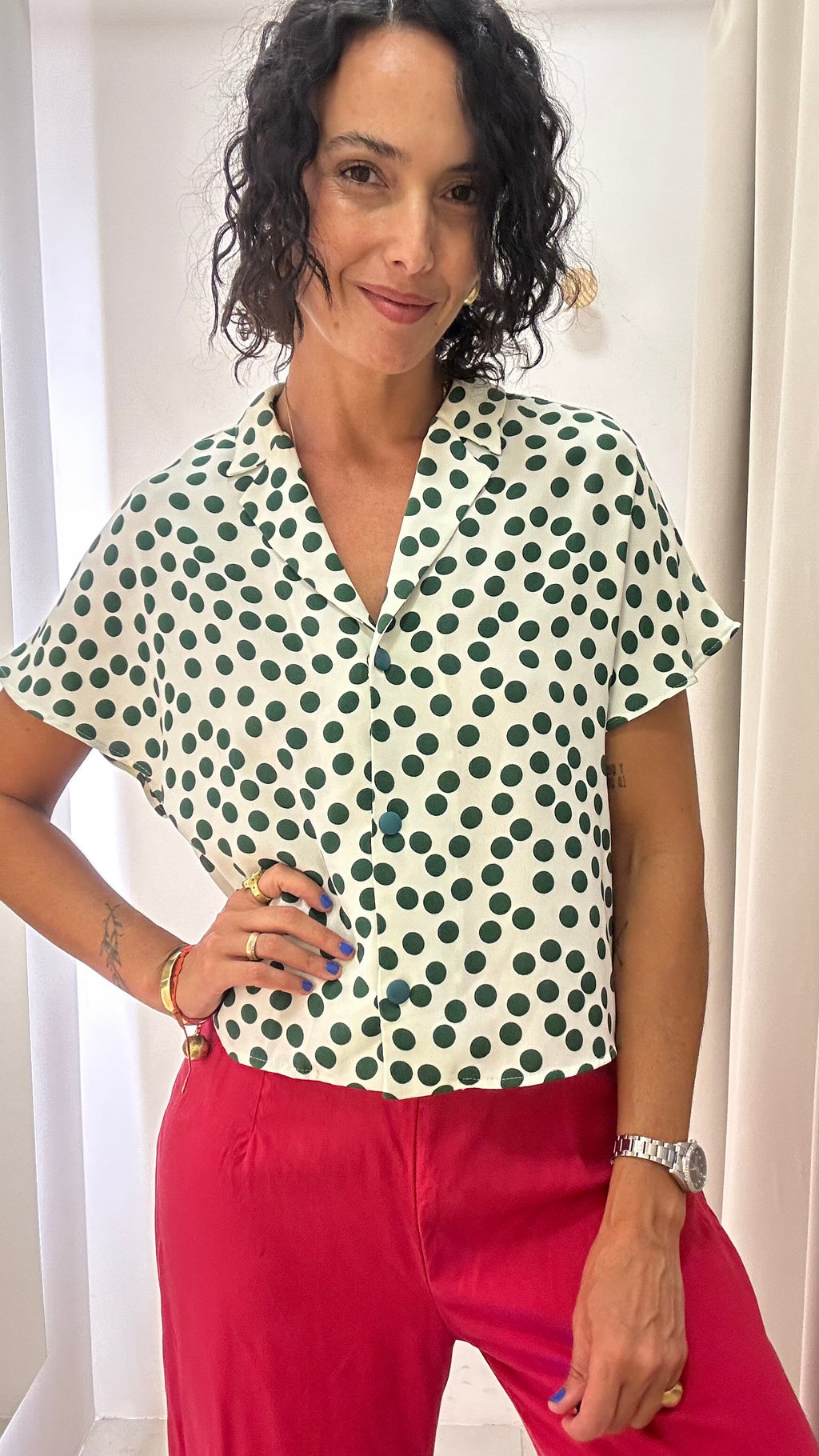 Camisa Manga Curta Shoulder