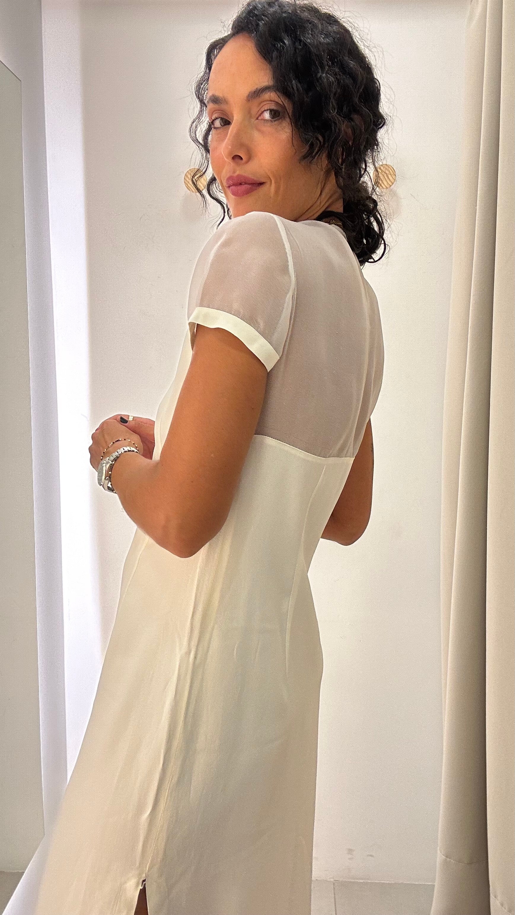 Vestido Branco Decote V