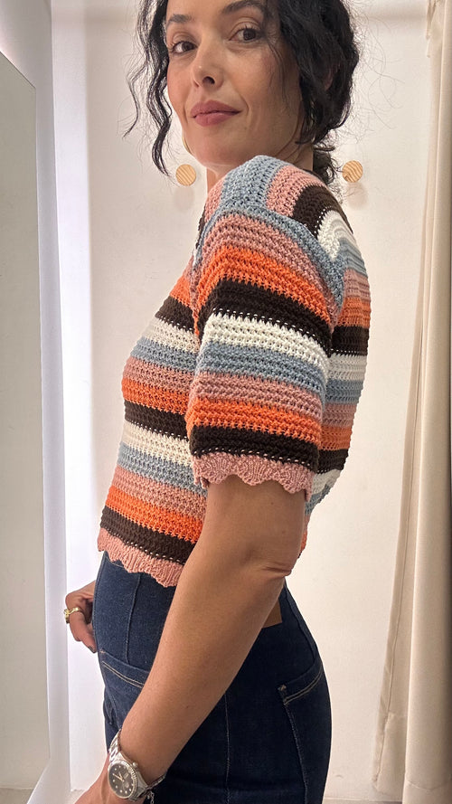 Blusa de Tricot Listrada