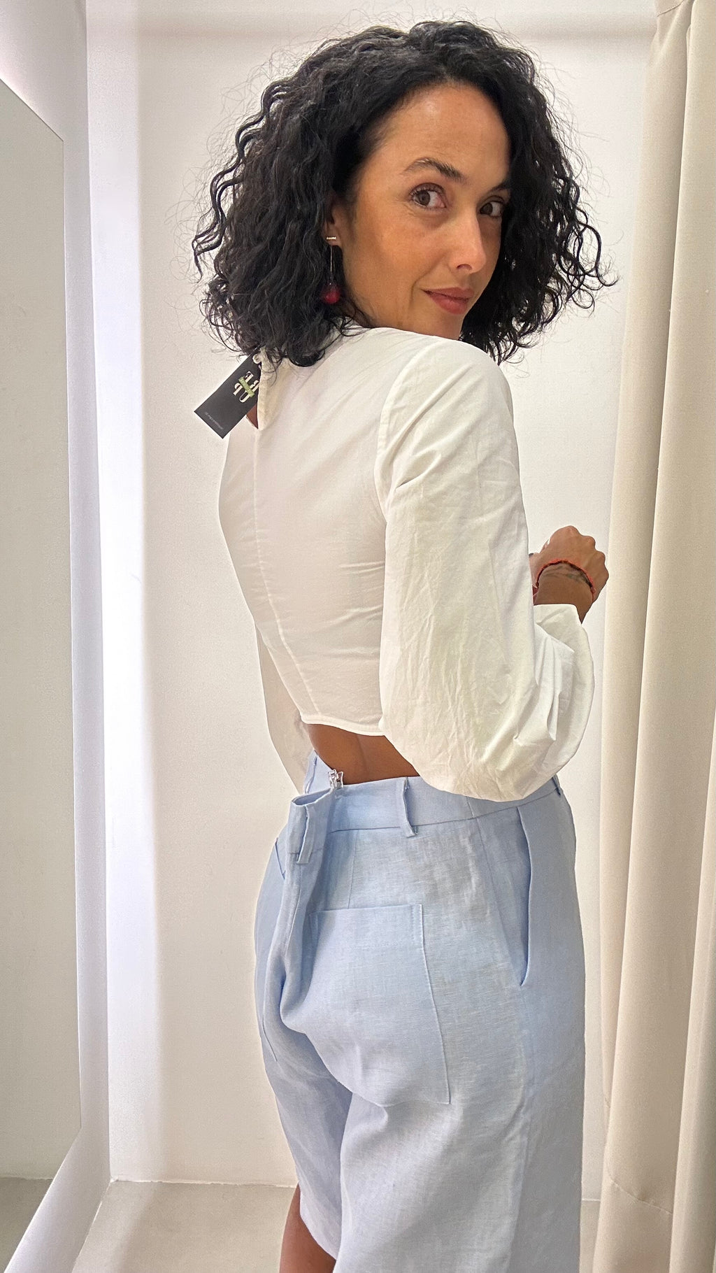 Short Azul de Linho Anahí