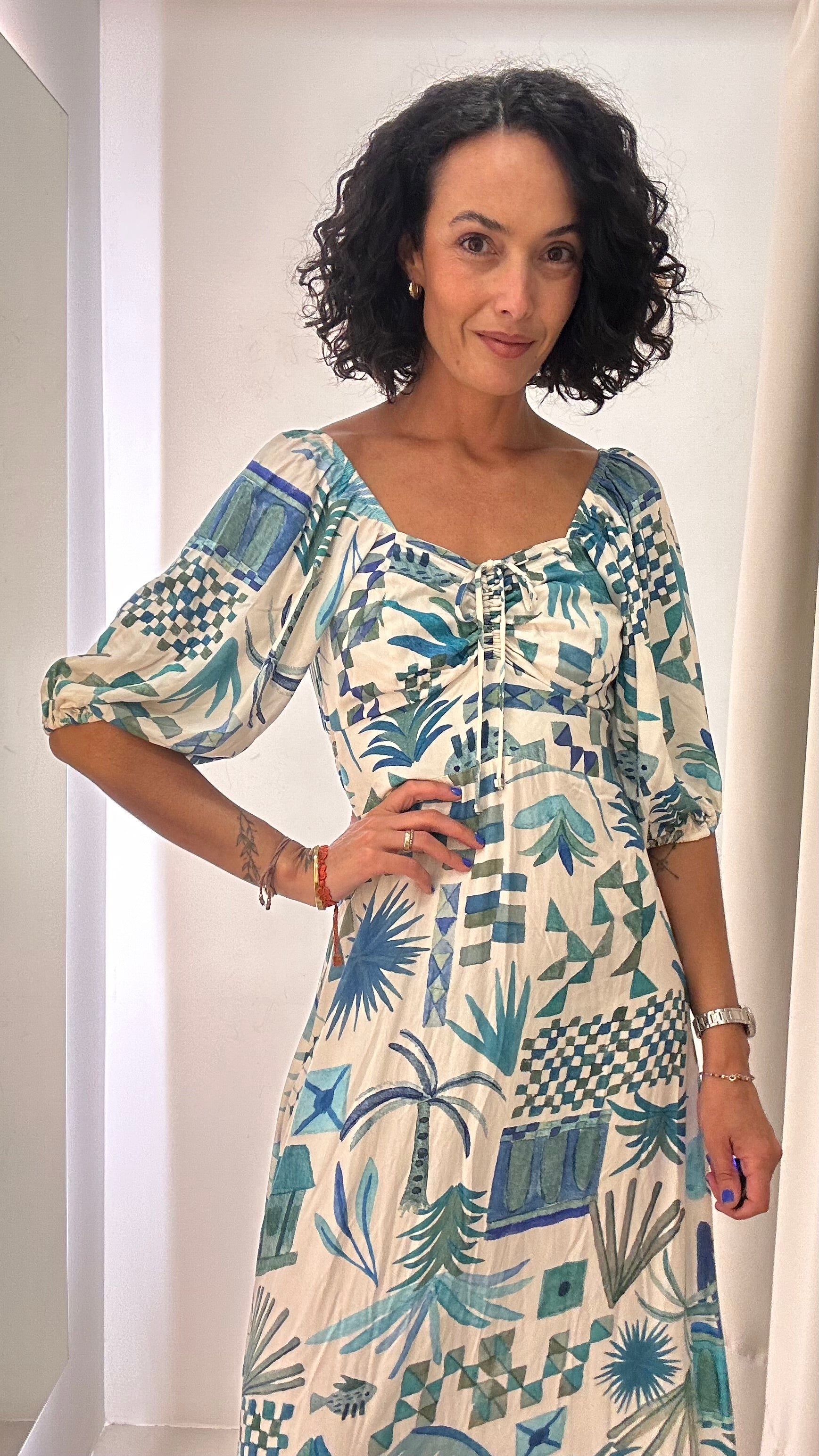 Vestido Estampado Duas
