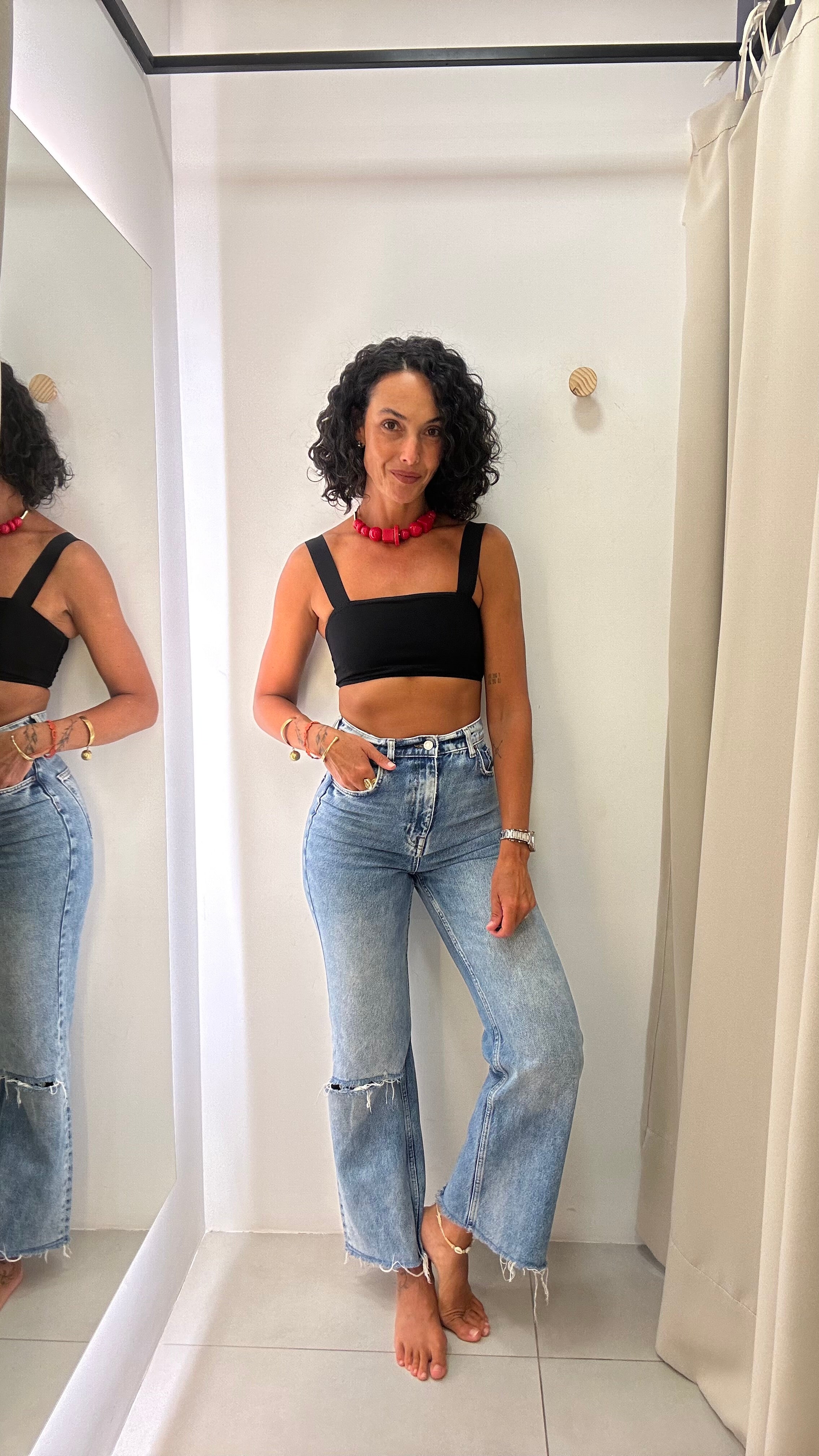 Cropped Preto Le Lis Blanc