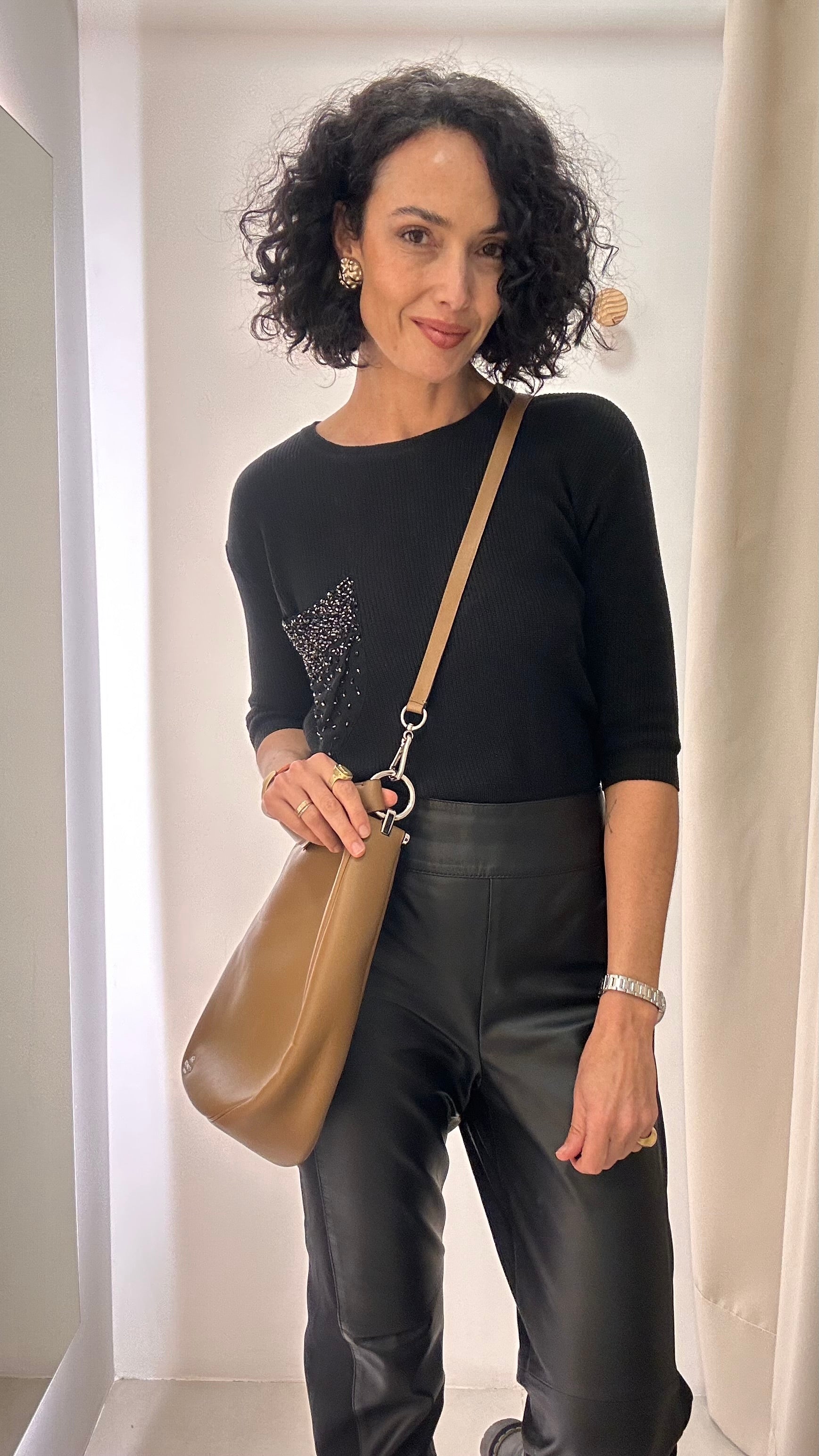 Bolsa couro Coach