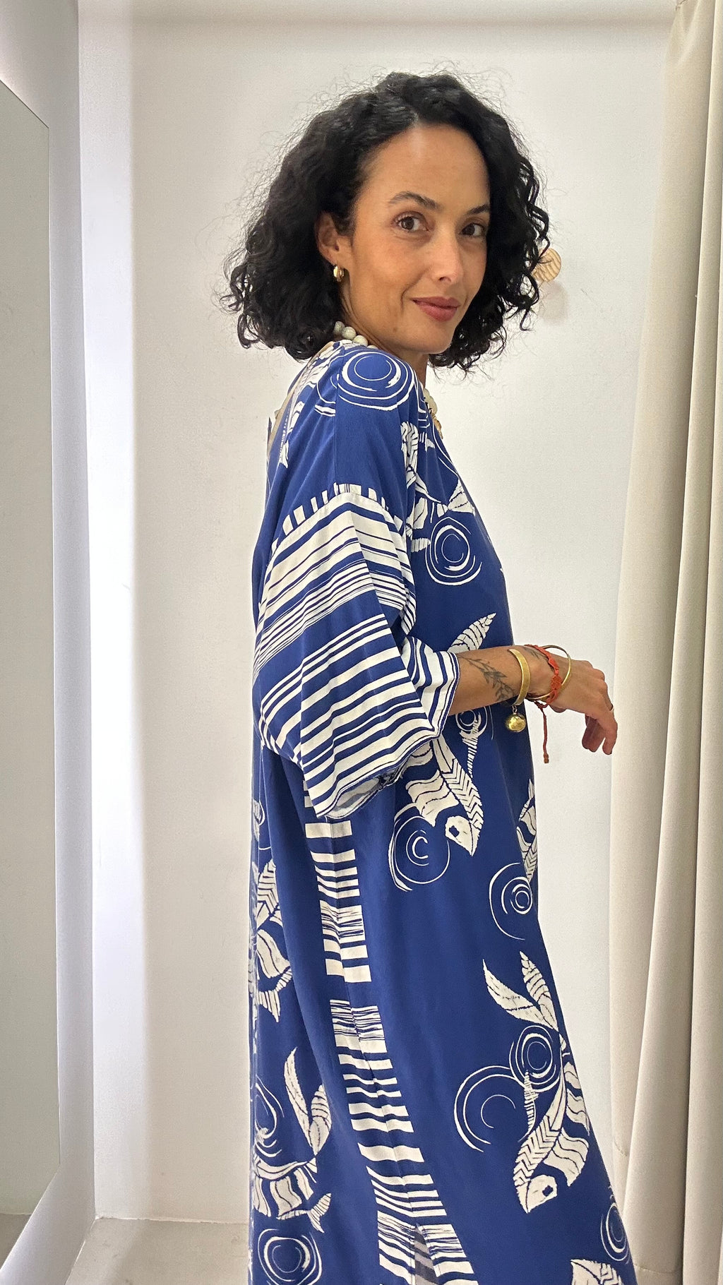 Vestido Azul Estampado Souq