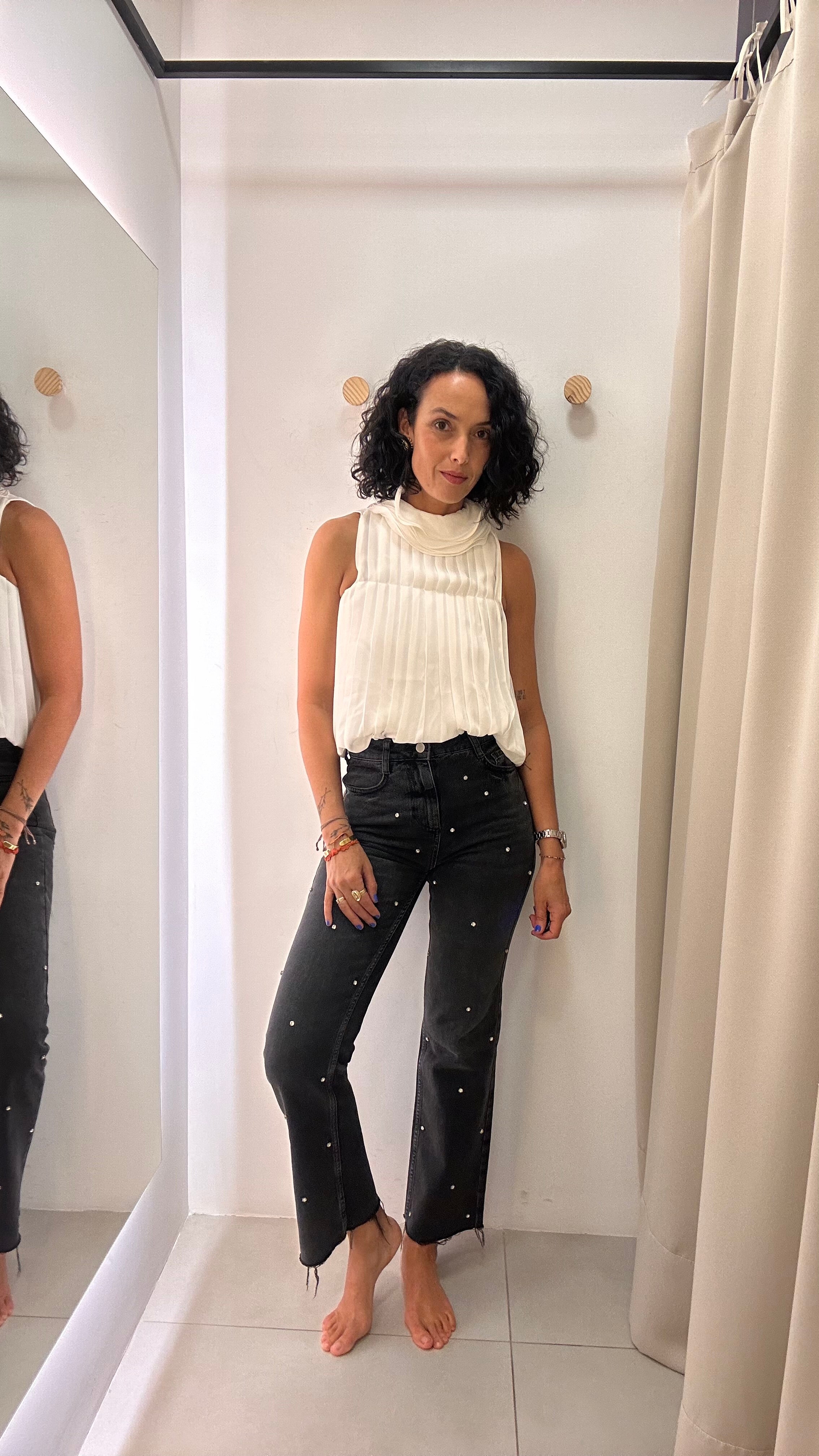 Calça Jeans Zara com strass