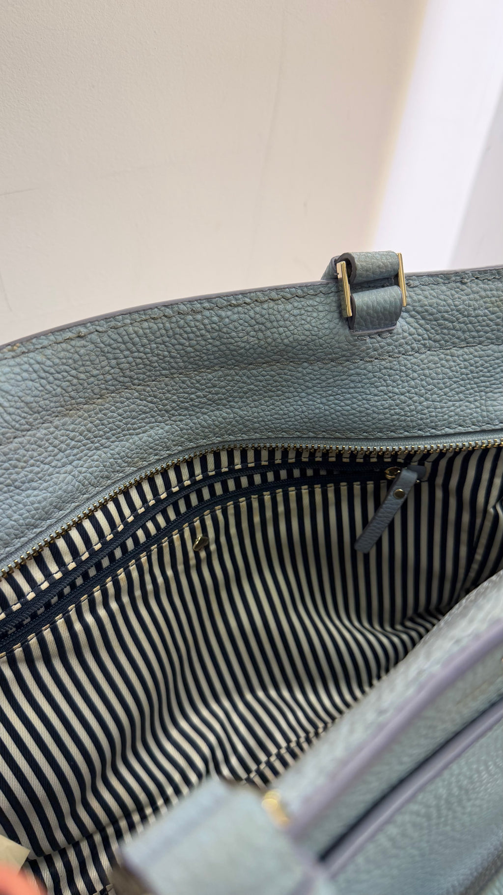 Bolsa couro azul Kate Spade