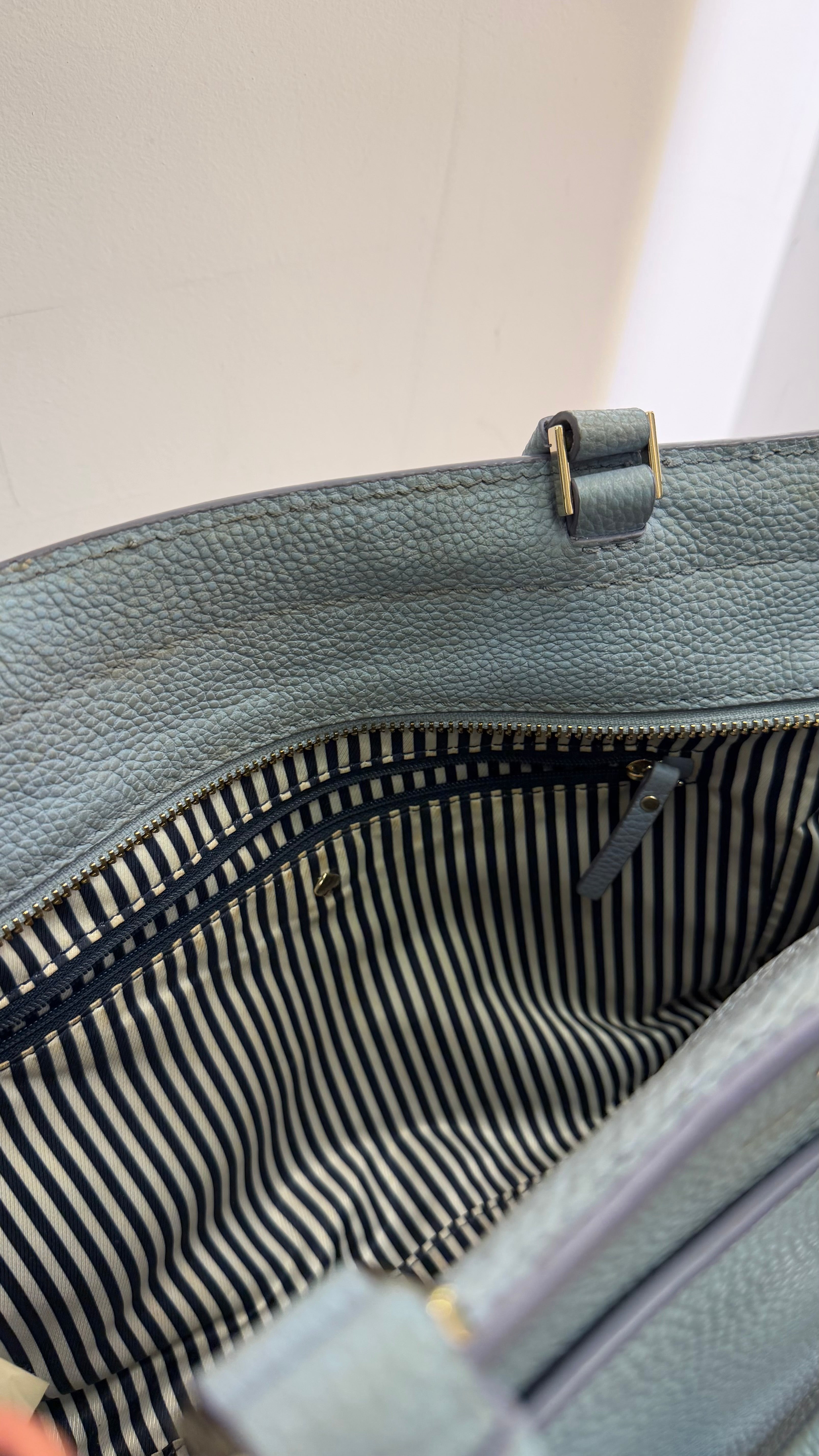 Bolsa couro azul Kate Spade
