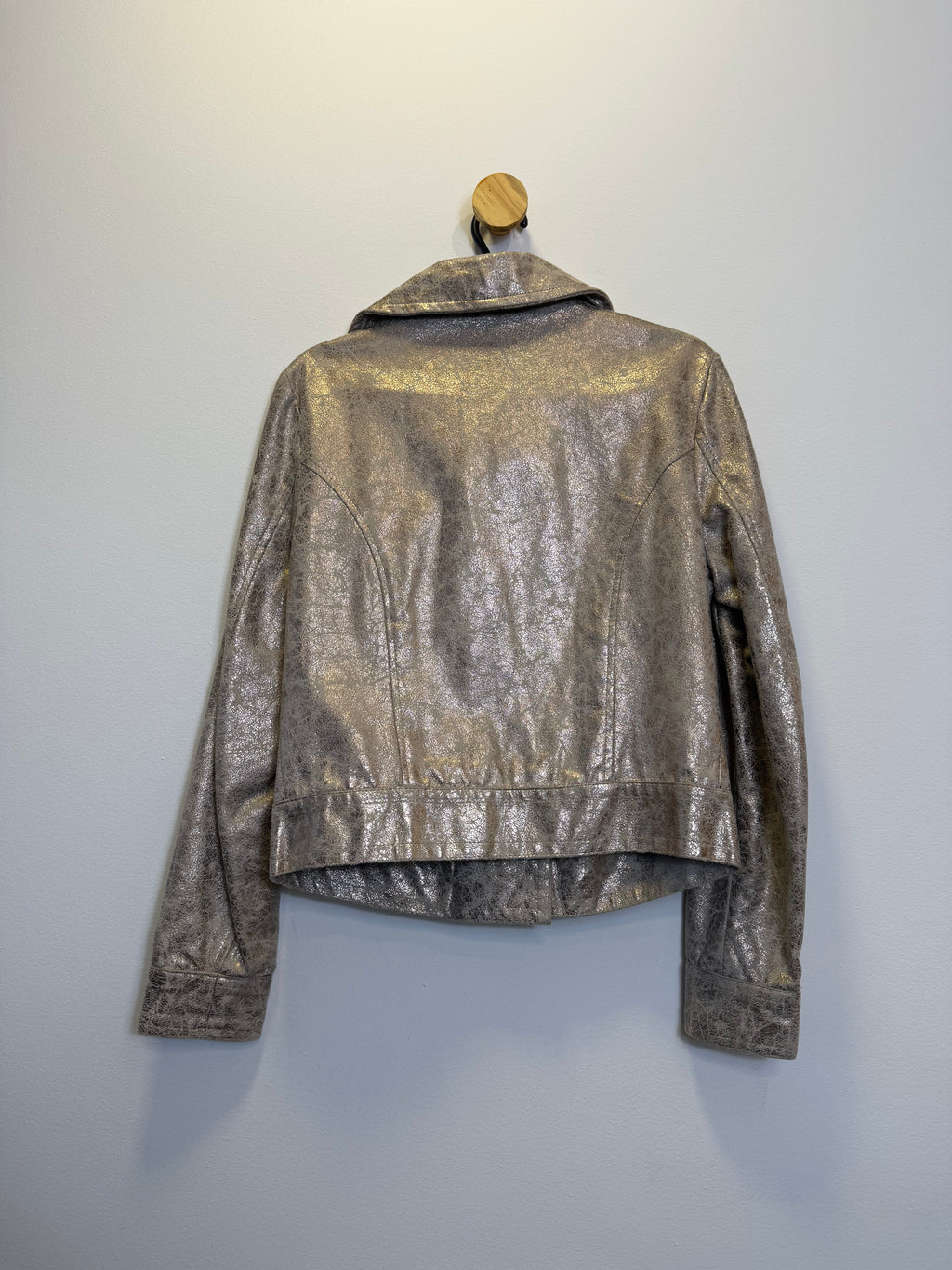 Jaqueta Biker Dourada
