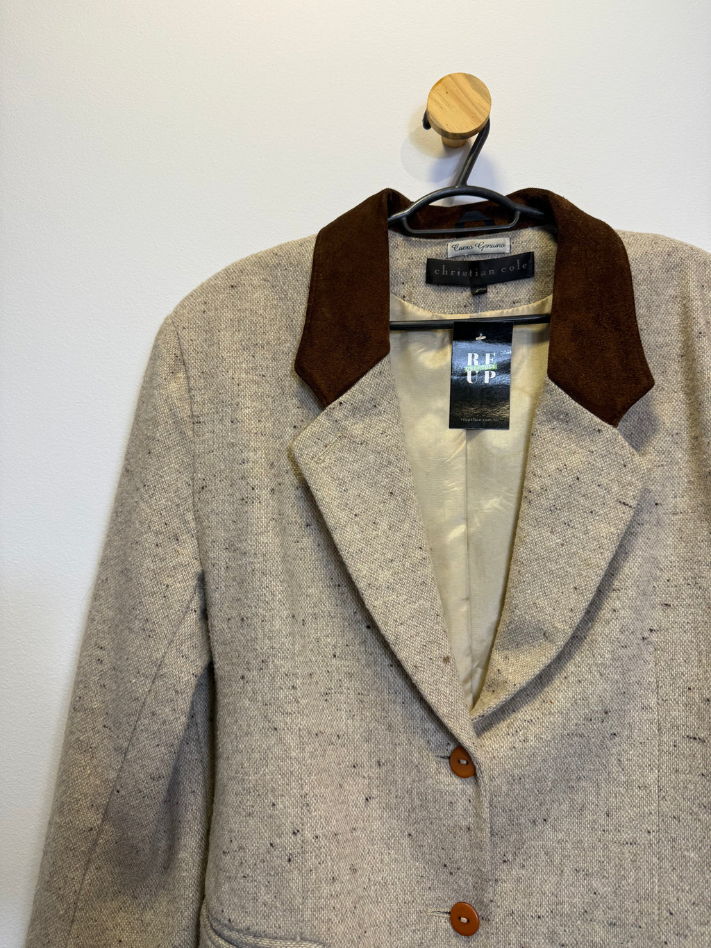 Blazer de Linho e Couro