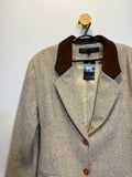 Blazer de Linho e Couro