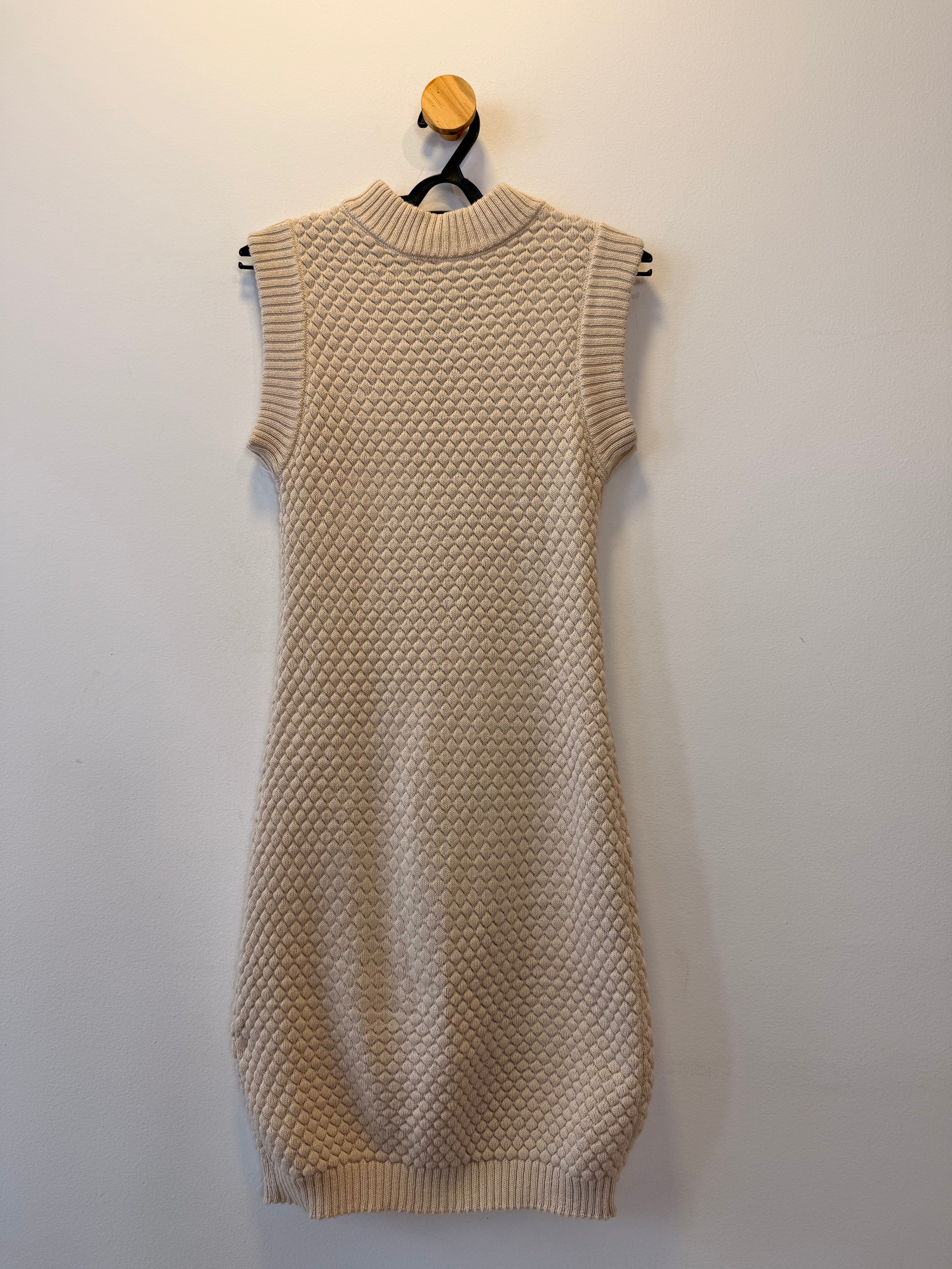Vestido de Tricot Bege