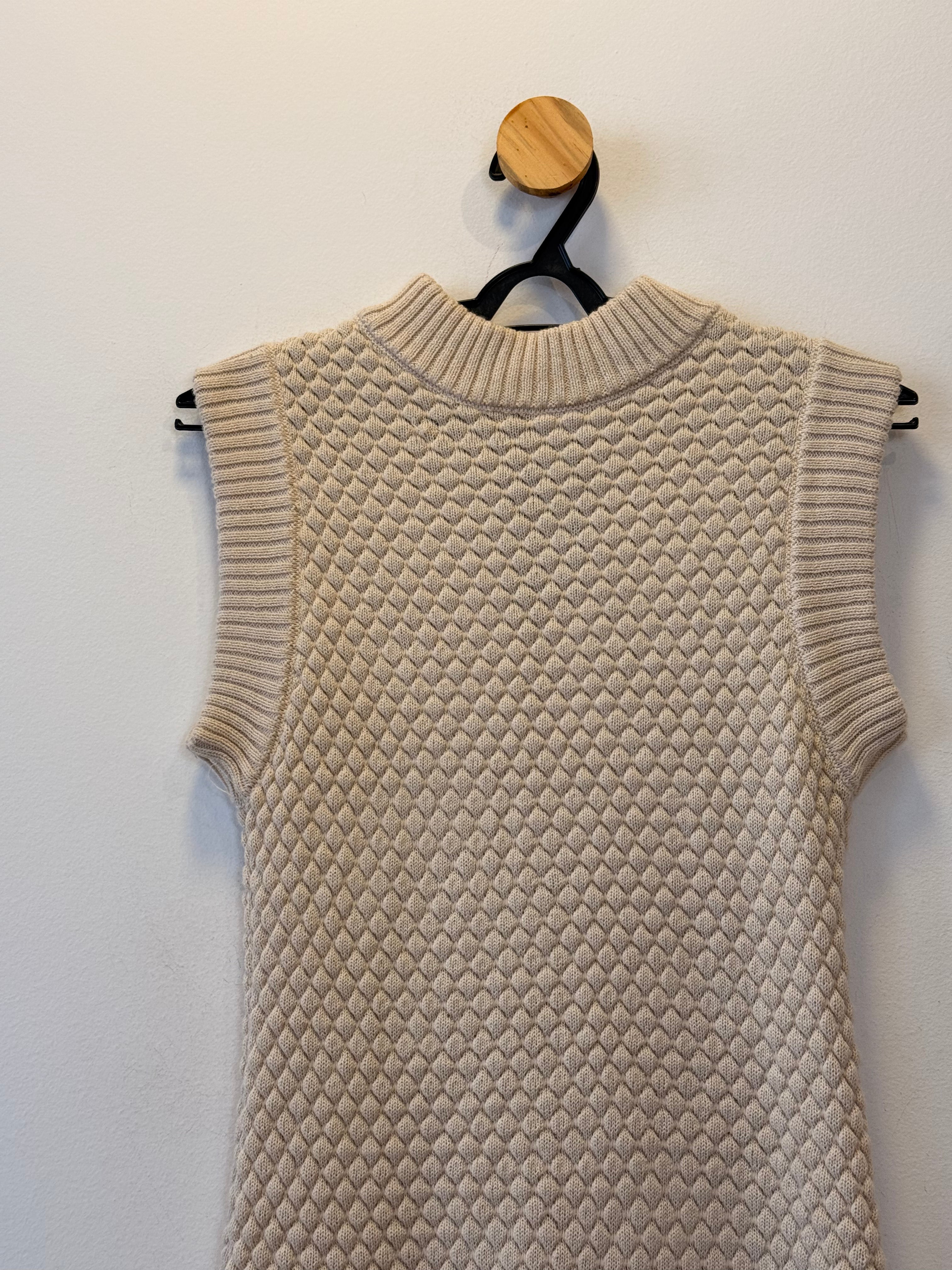 Vestido de Tricot Bege