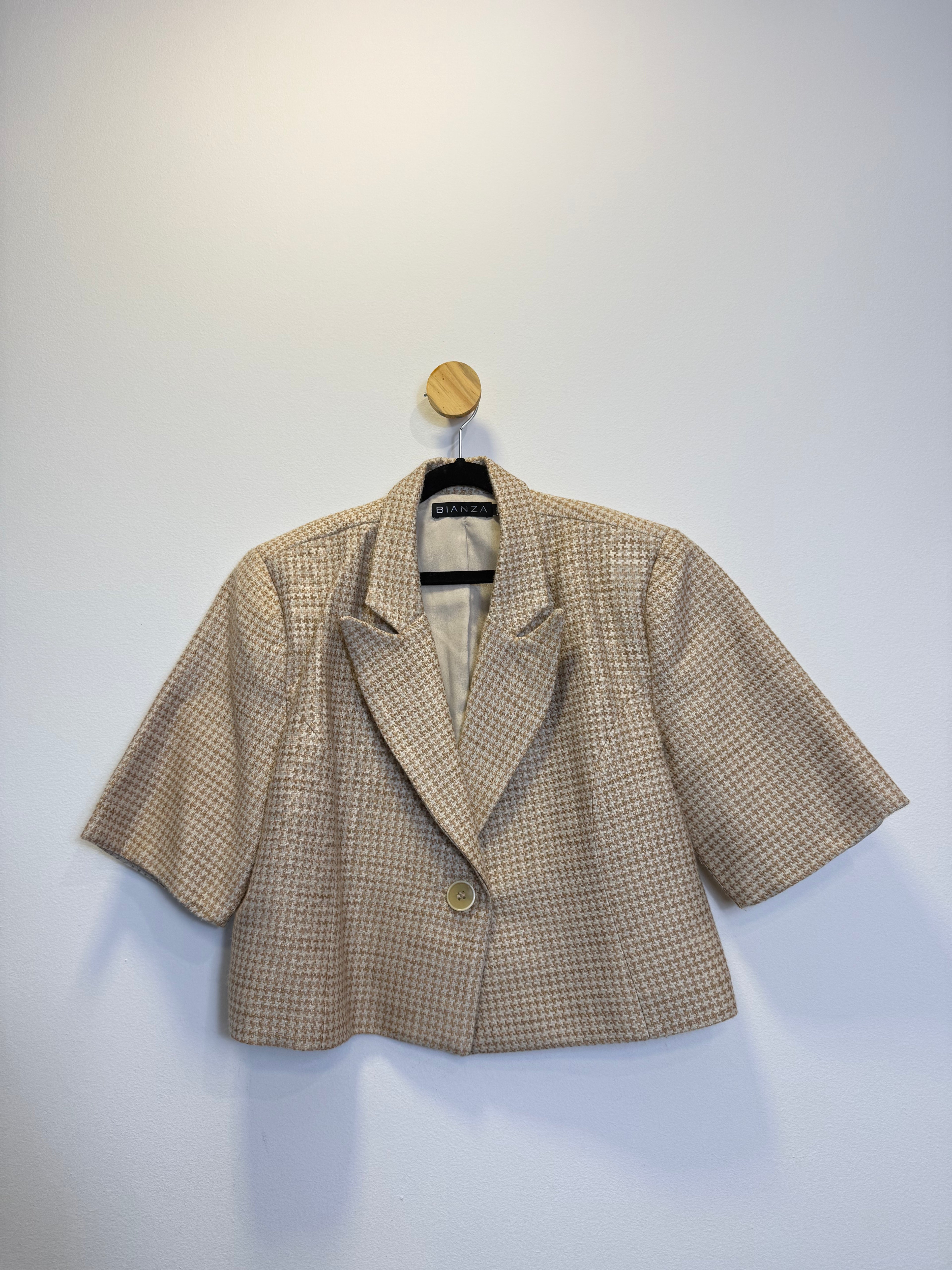Casaqueto Cropped Pied Poule