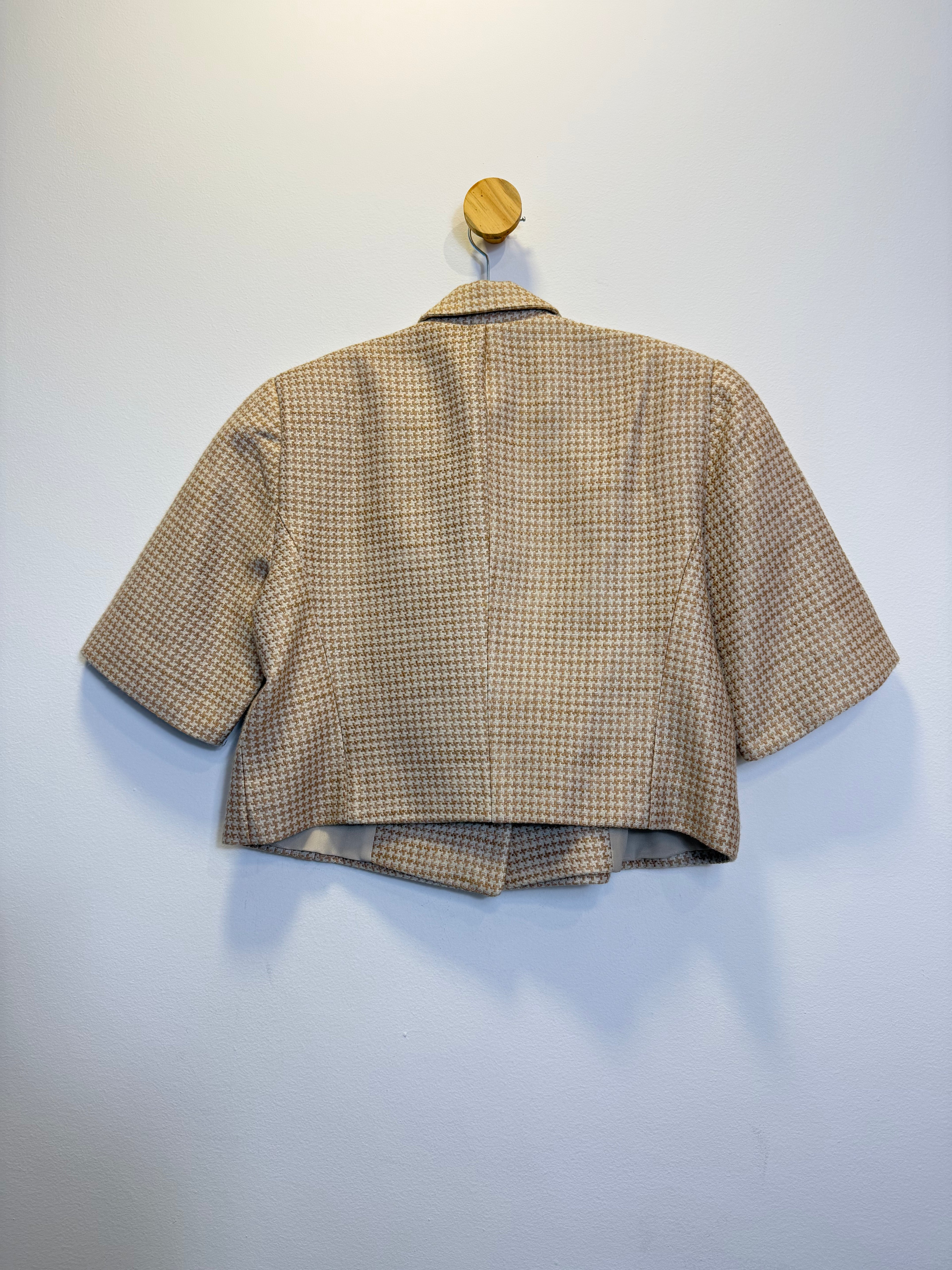 Casaqueto Cropped Pied Poule