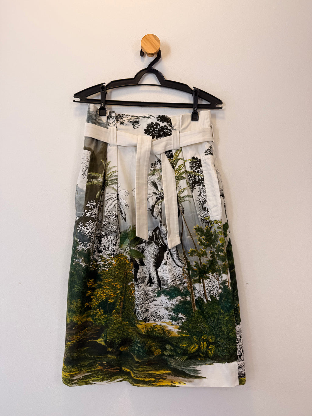 Saia Branca com Estampa Alberta Ferretti