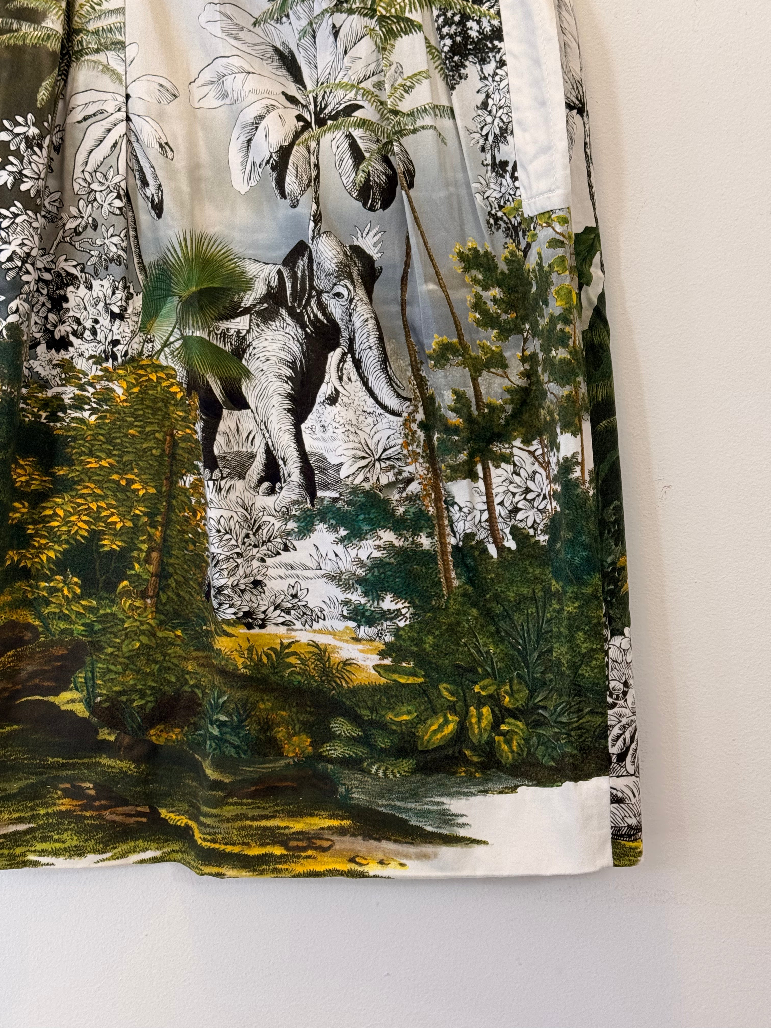 Saia Branca com Estampa Alberta Ferretti