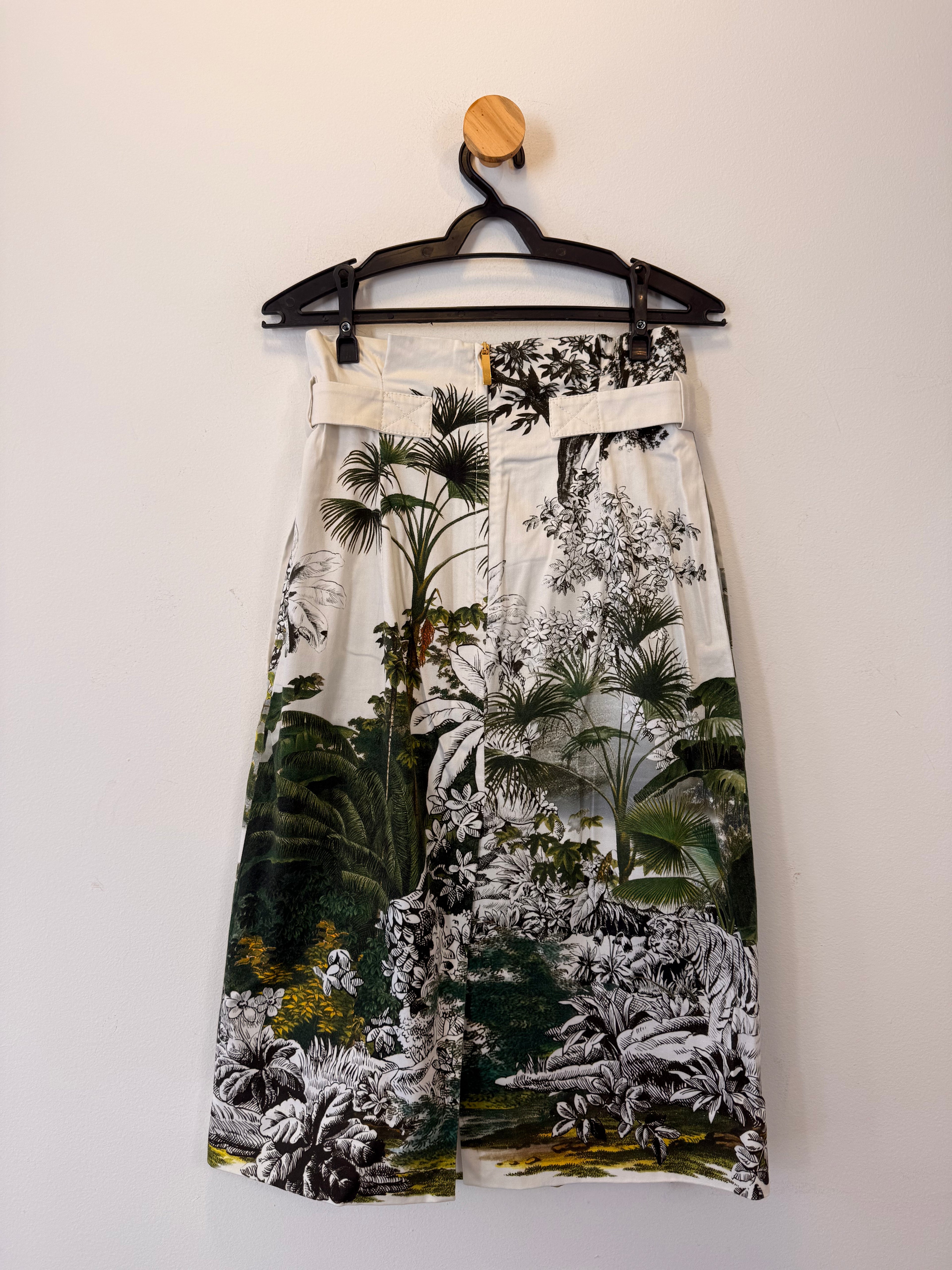 Saia Branca com Estampa Alberta Ferretti