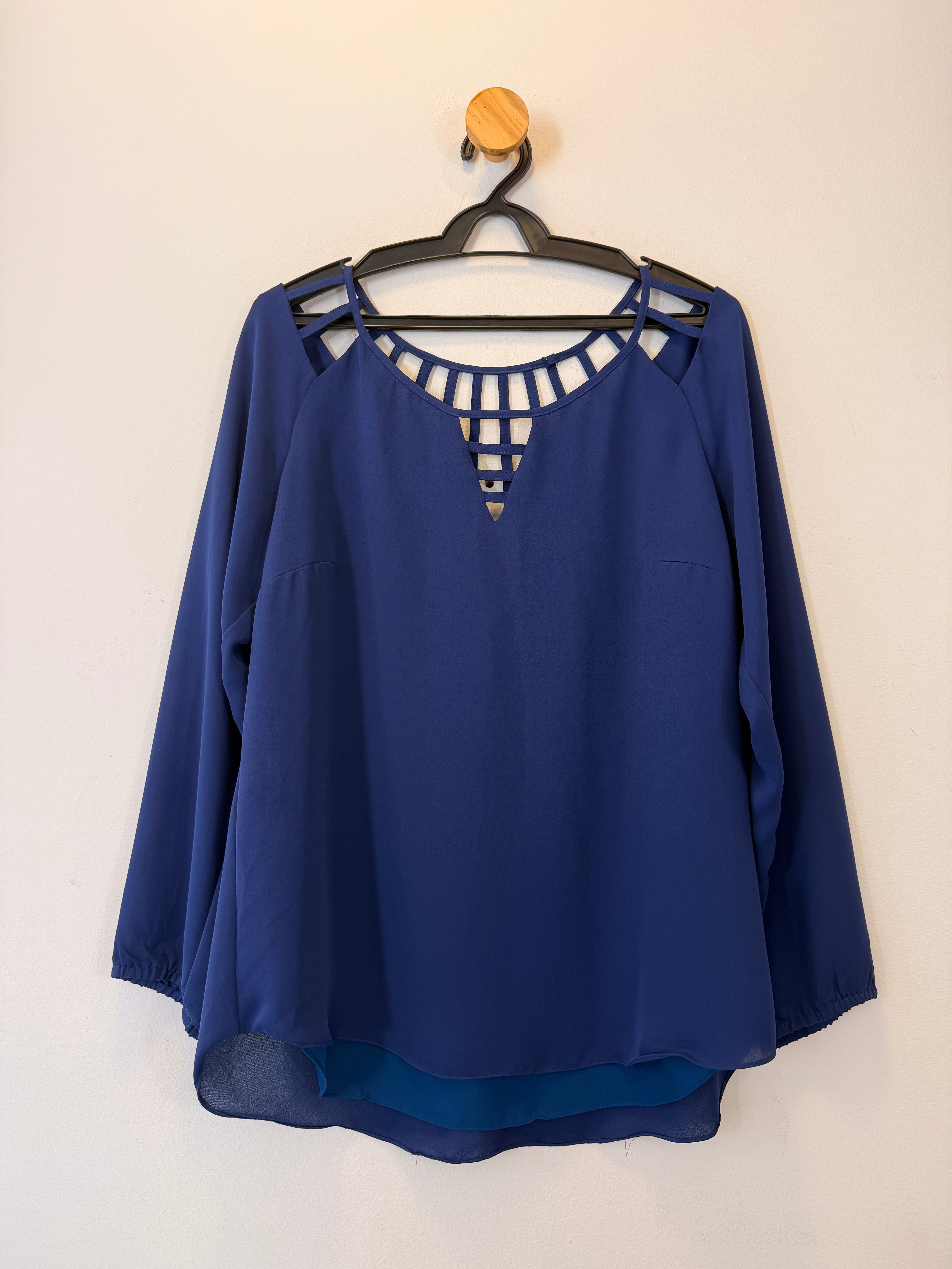 Blusa Manga Longa Azul Amissima