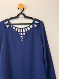 Blusa Manga Longa Azul Amissima
