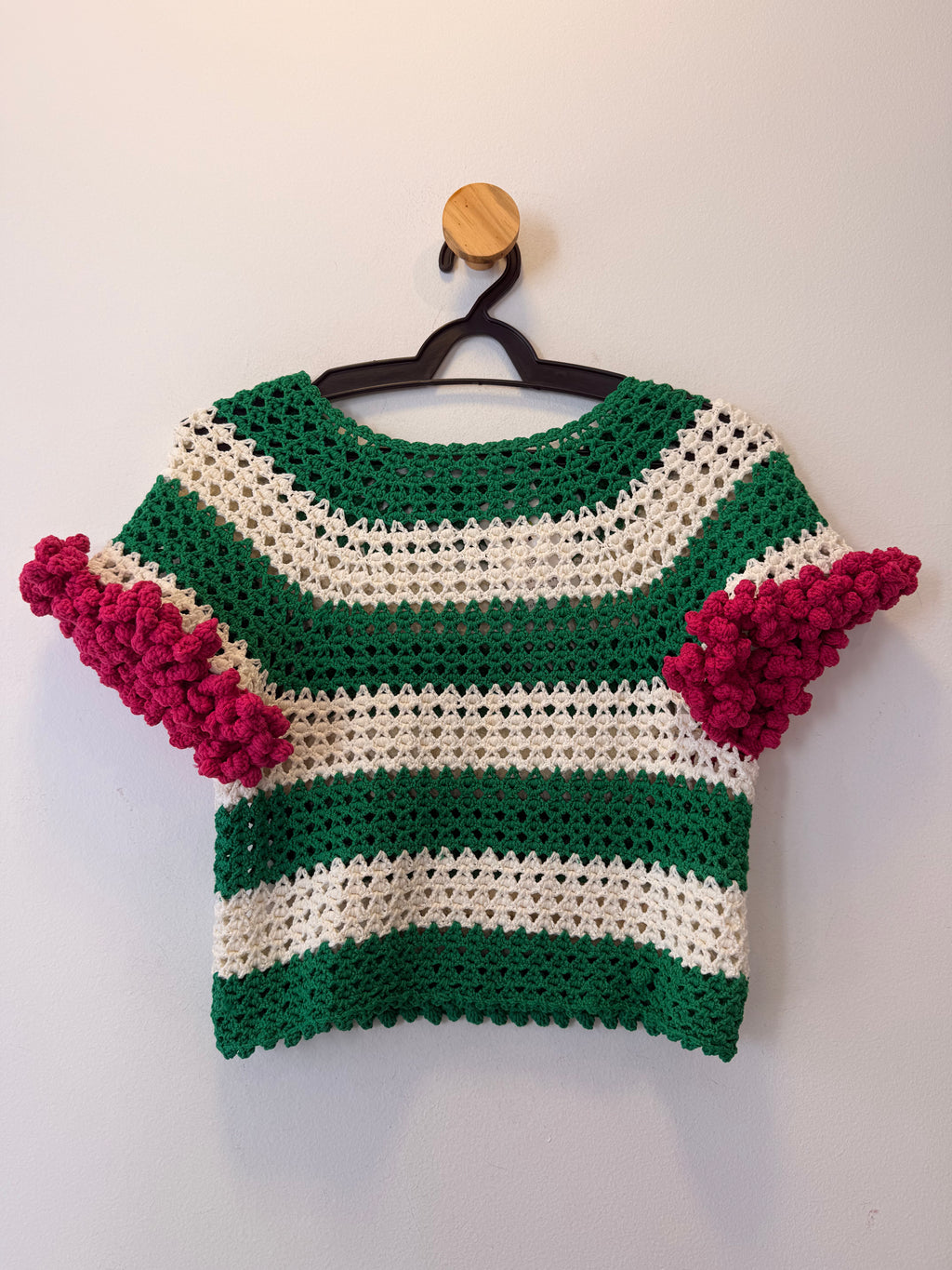 Blusa Crochet Listrada