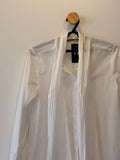 Camisa Branca com Gola Alongada