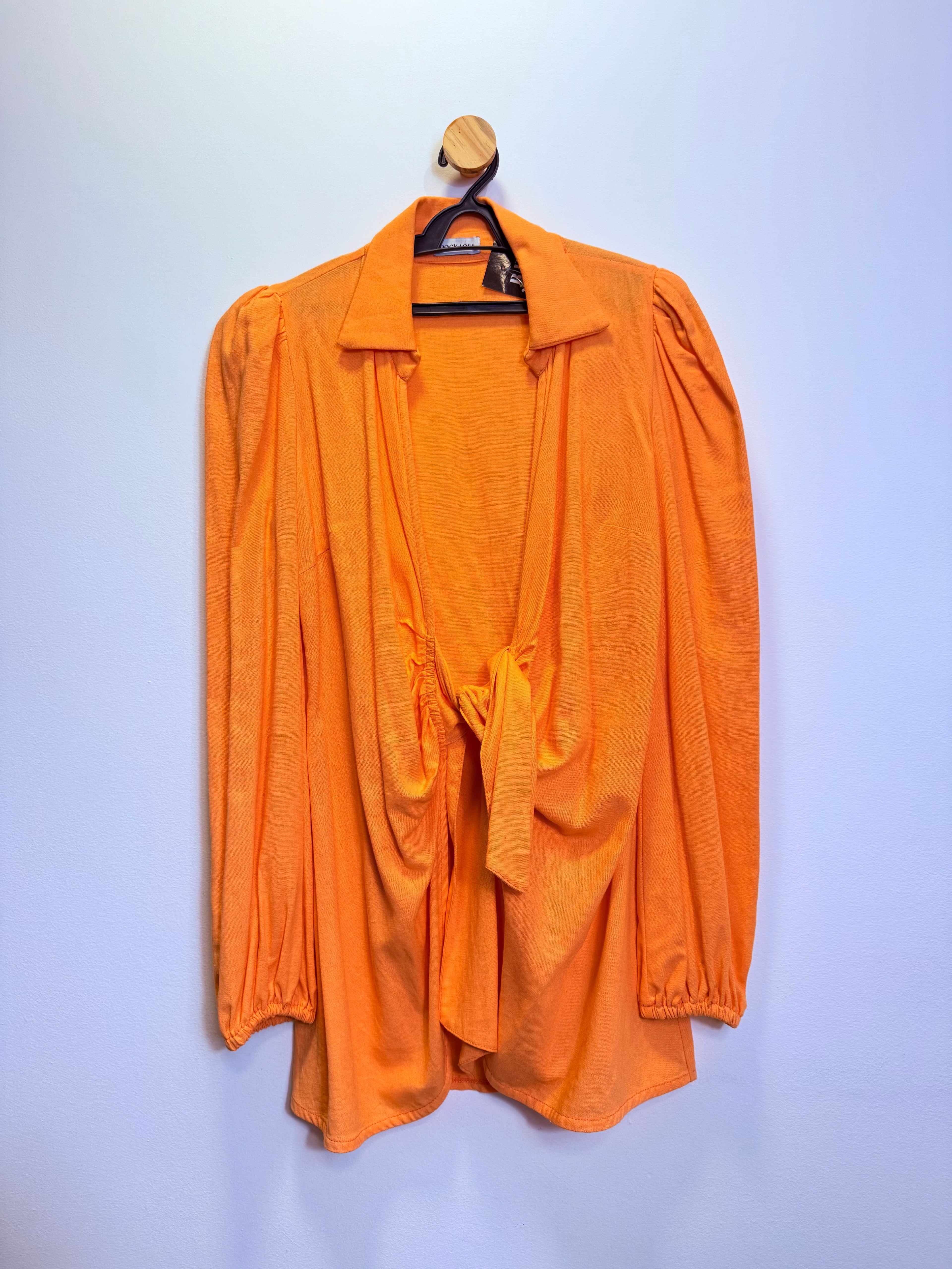 Cardigan Amarração Laranja