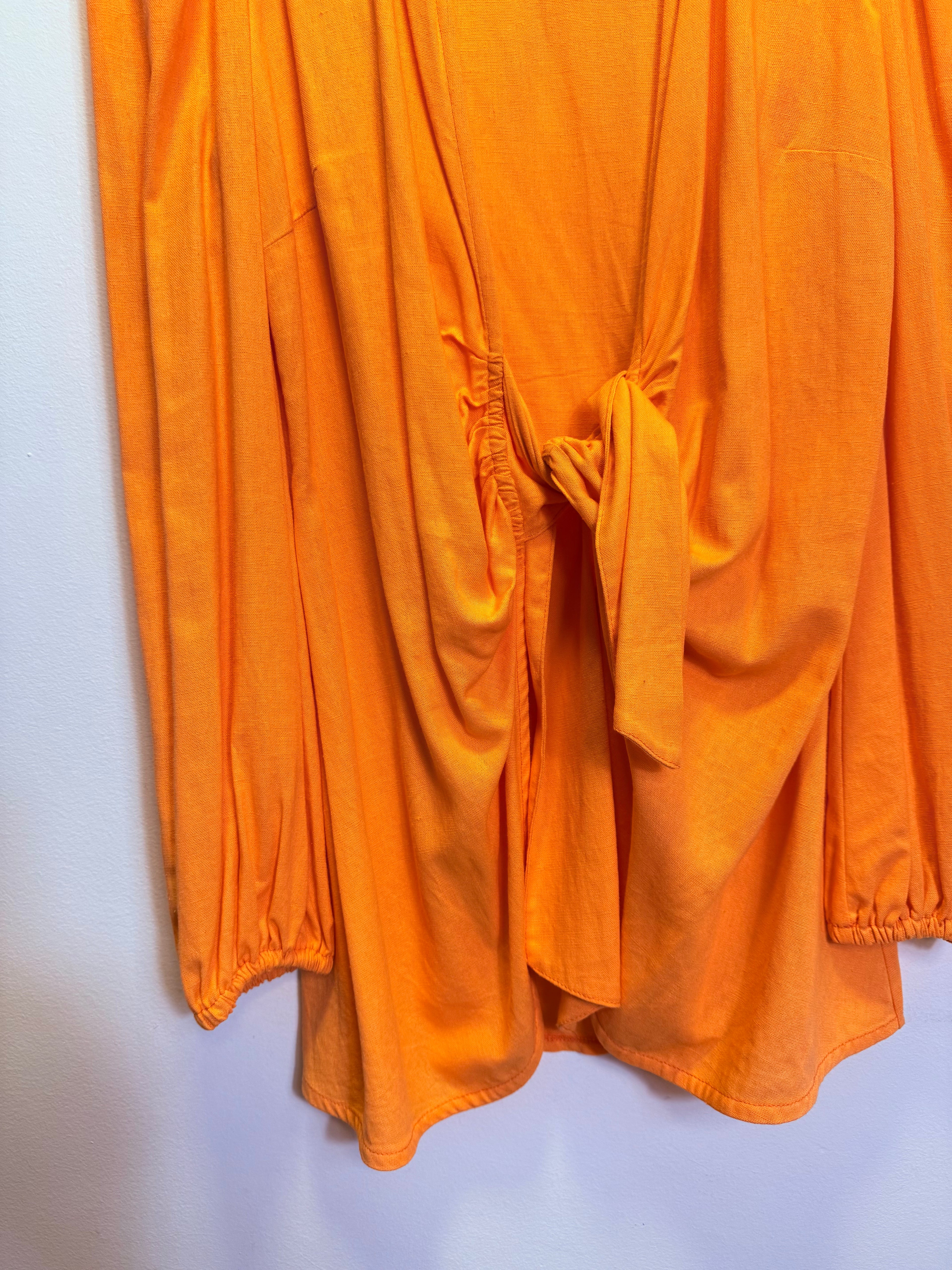 Cardigan Amarração Laranja