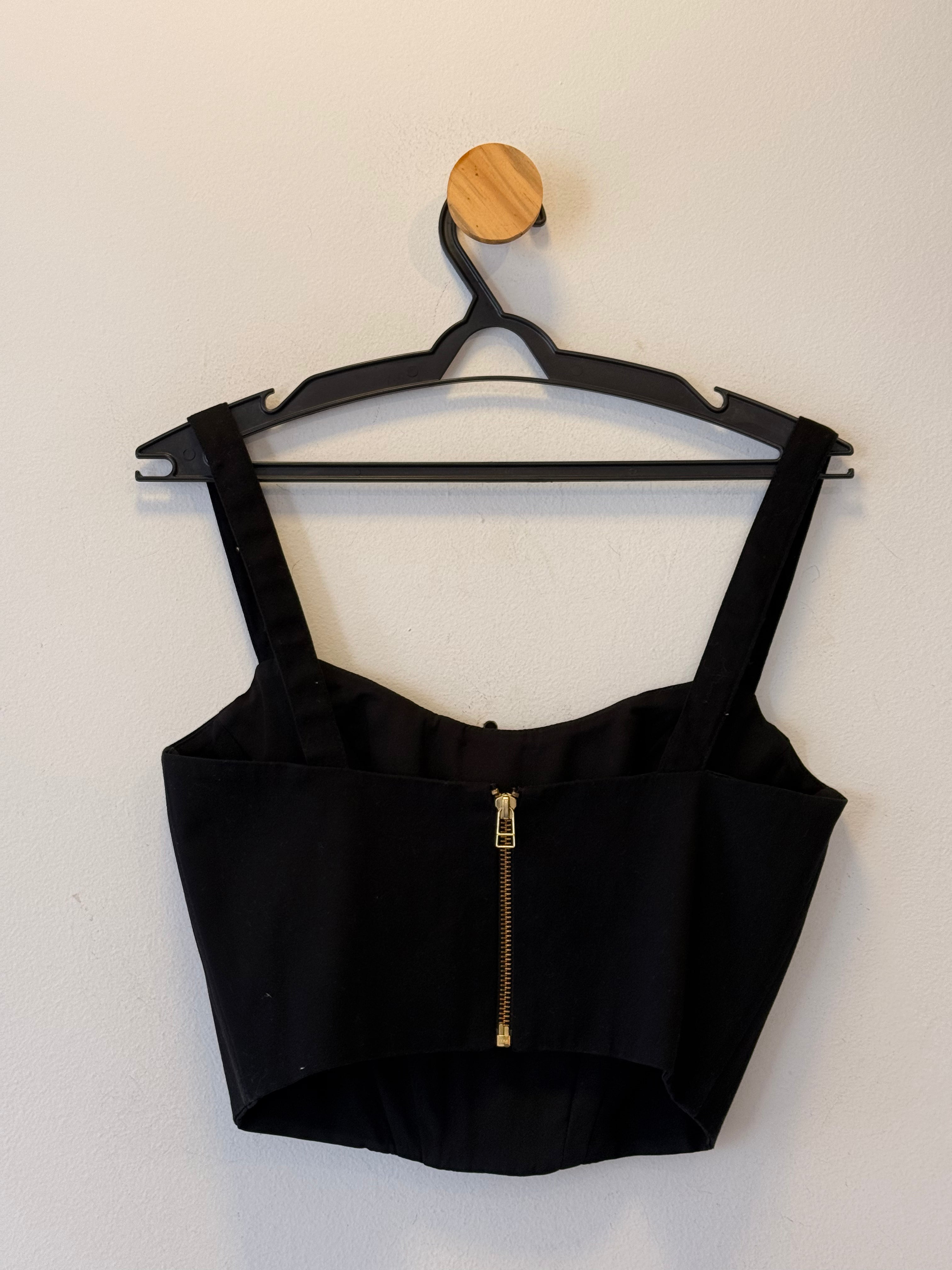 Cropped Corset Preto