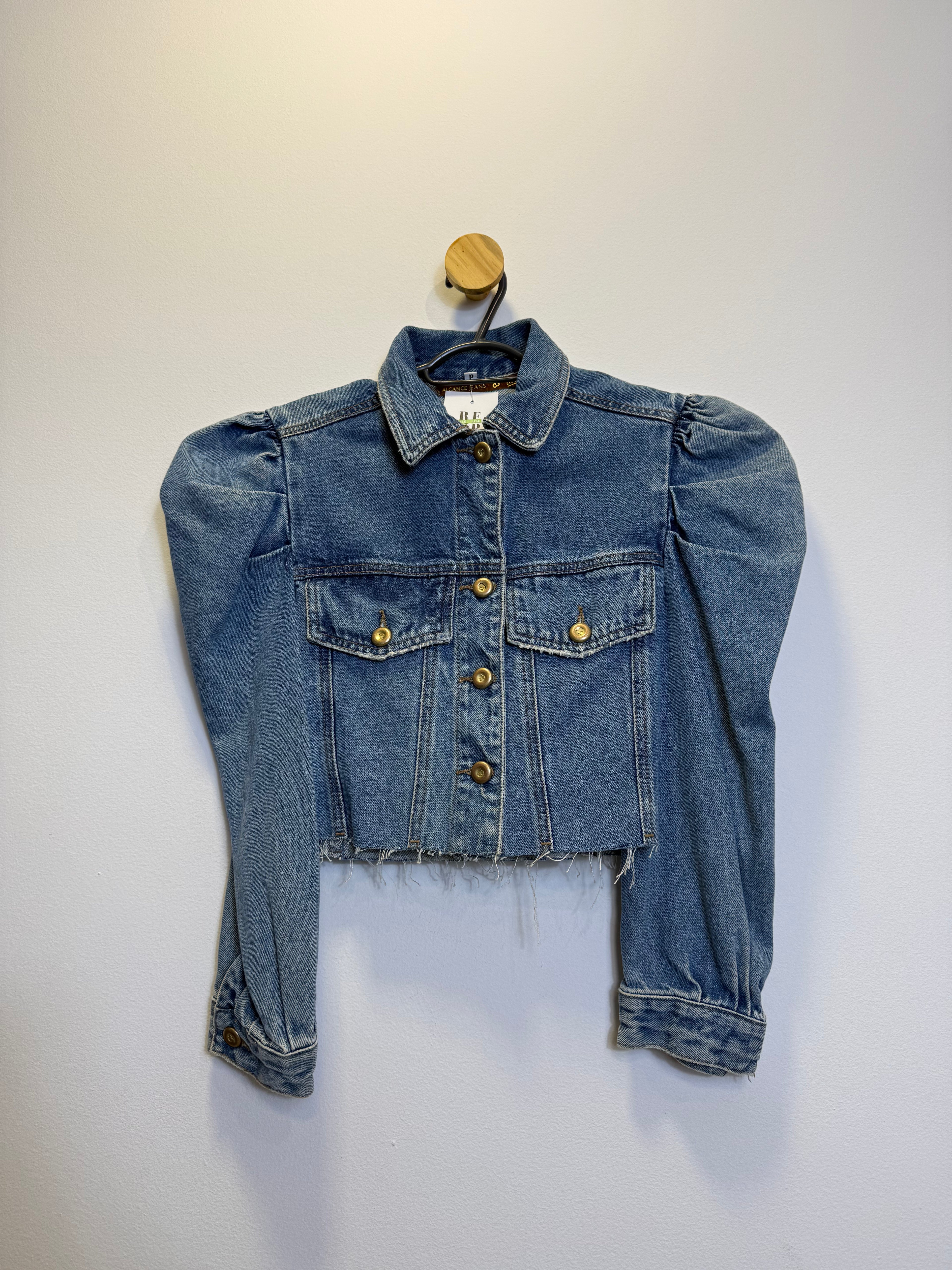 Jaqueta Jeans Manga Princesa