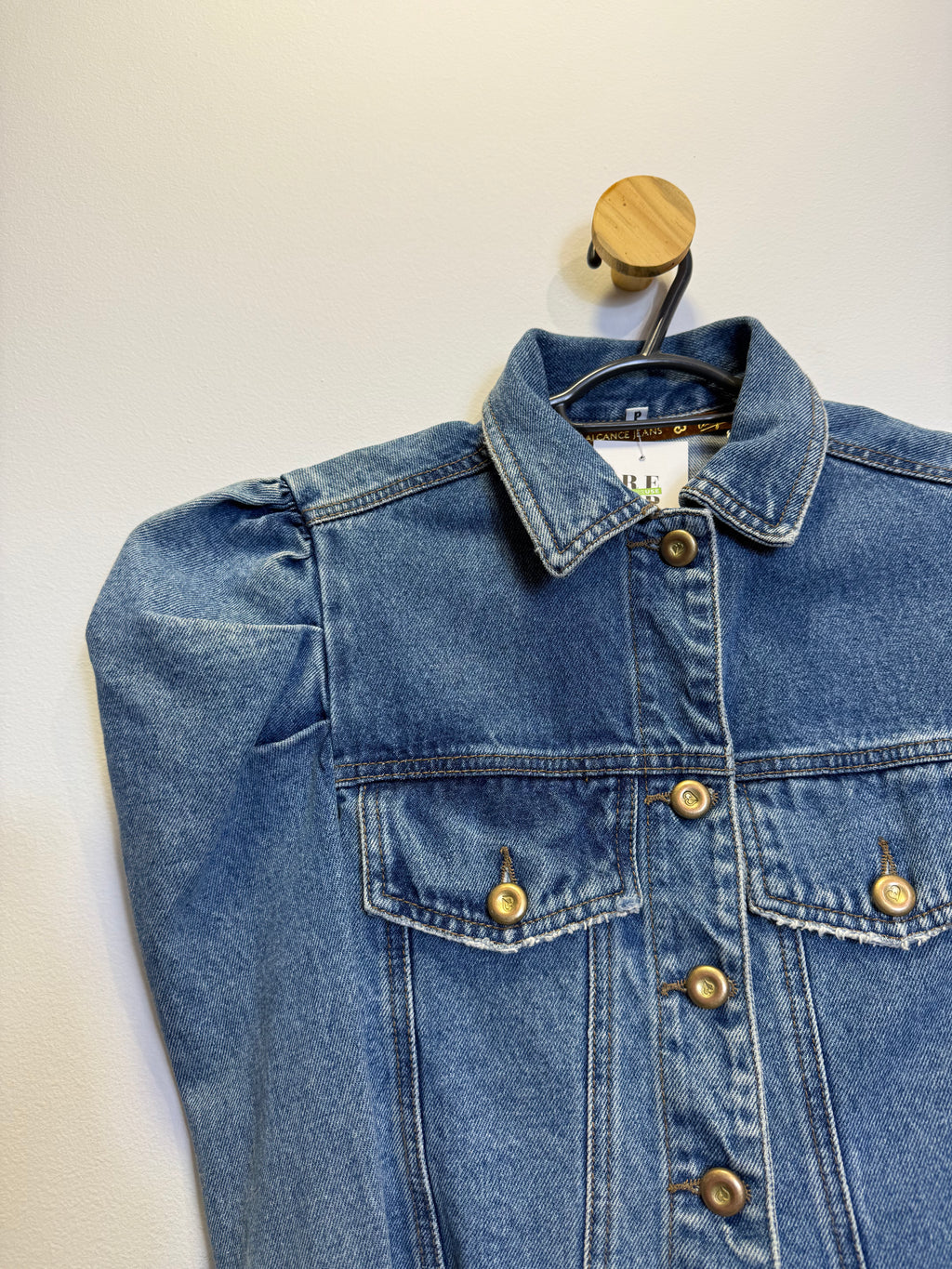 Jaqueta Jeans Manga Princesa
