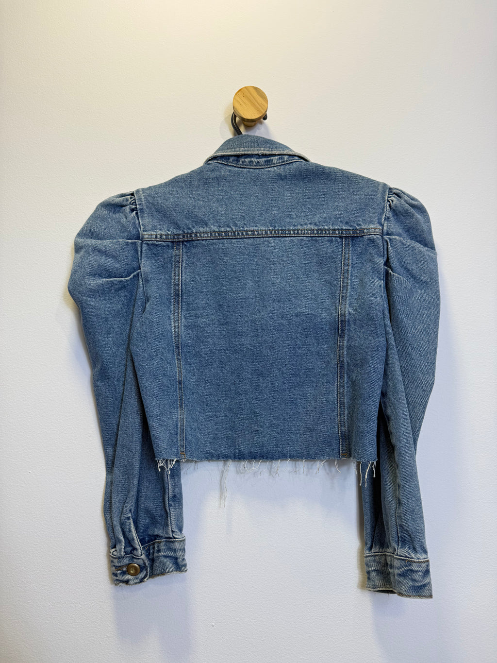 Jaqueta Jeans Manga Princesa