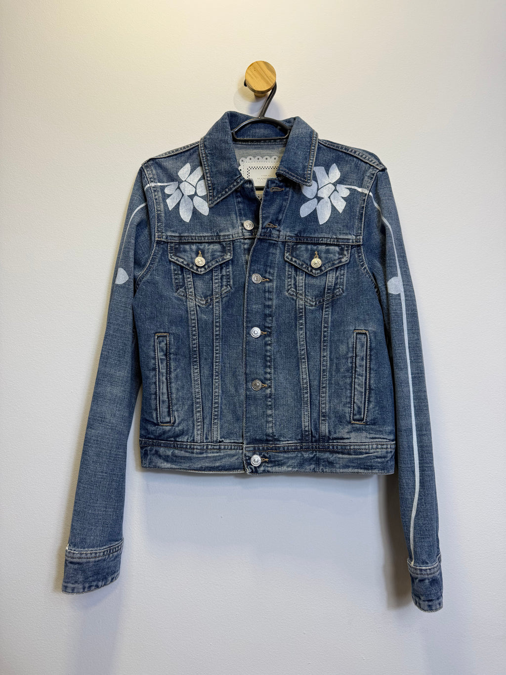 Jaqueta Jeans Flores