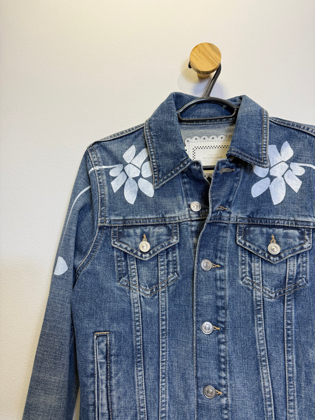 Jaqueta Jeans Flores