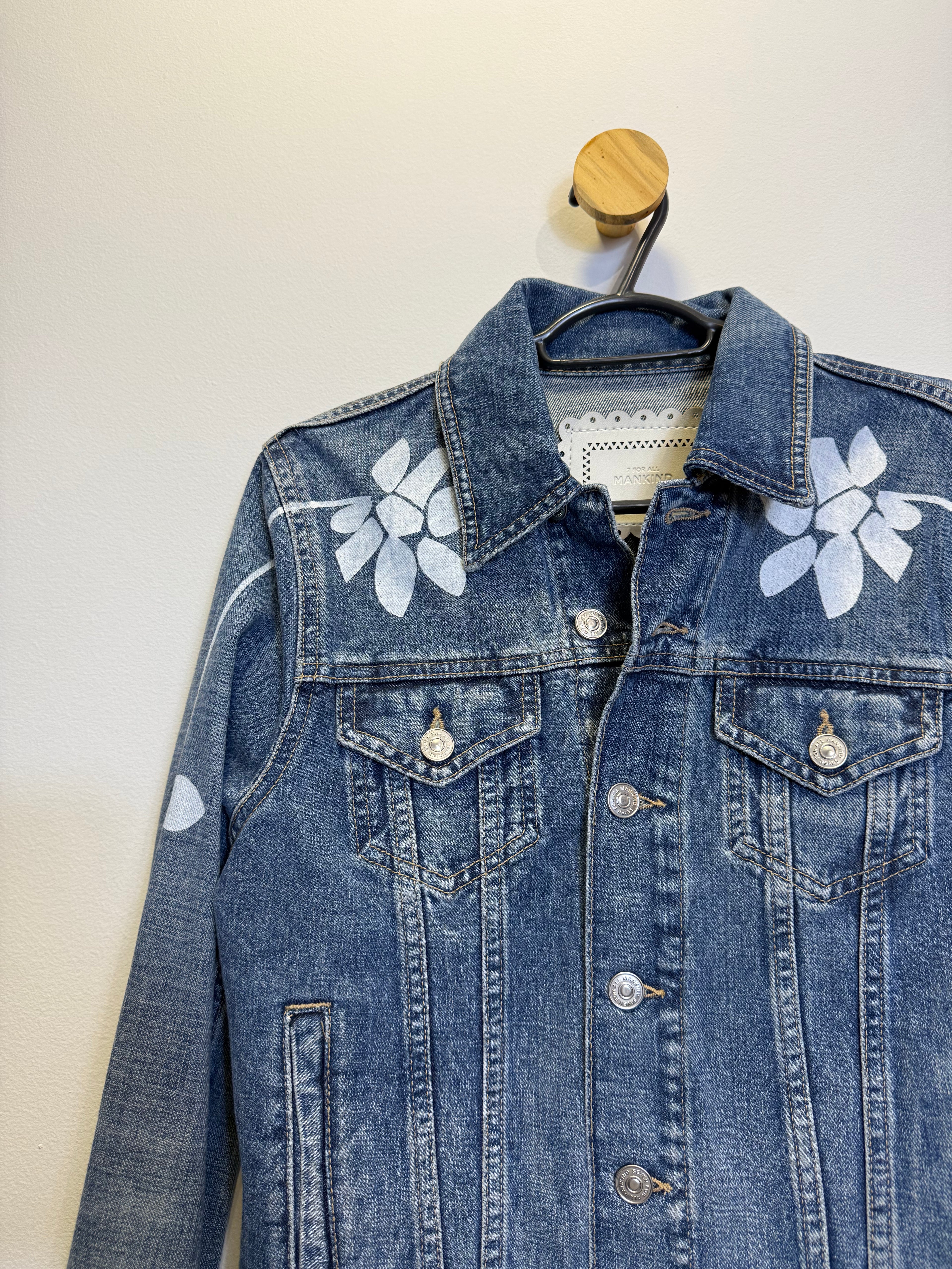 Jaqueta Jeans Flores