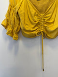 Cropped Drapeado Amarelo