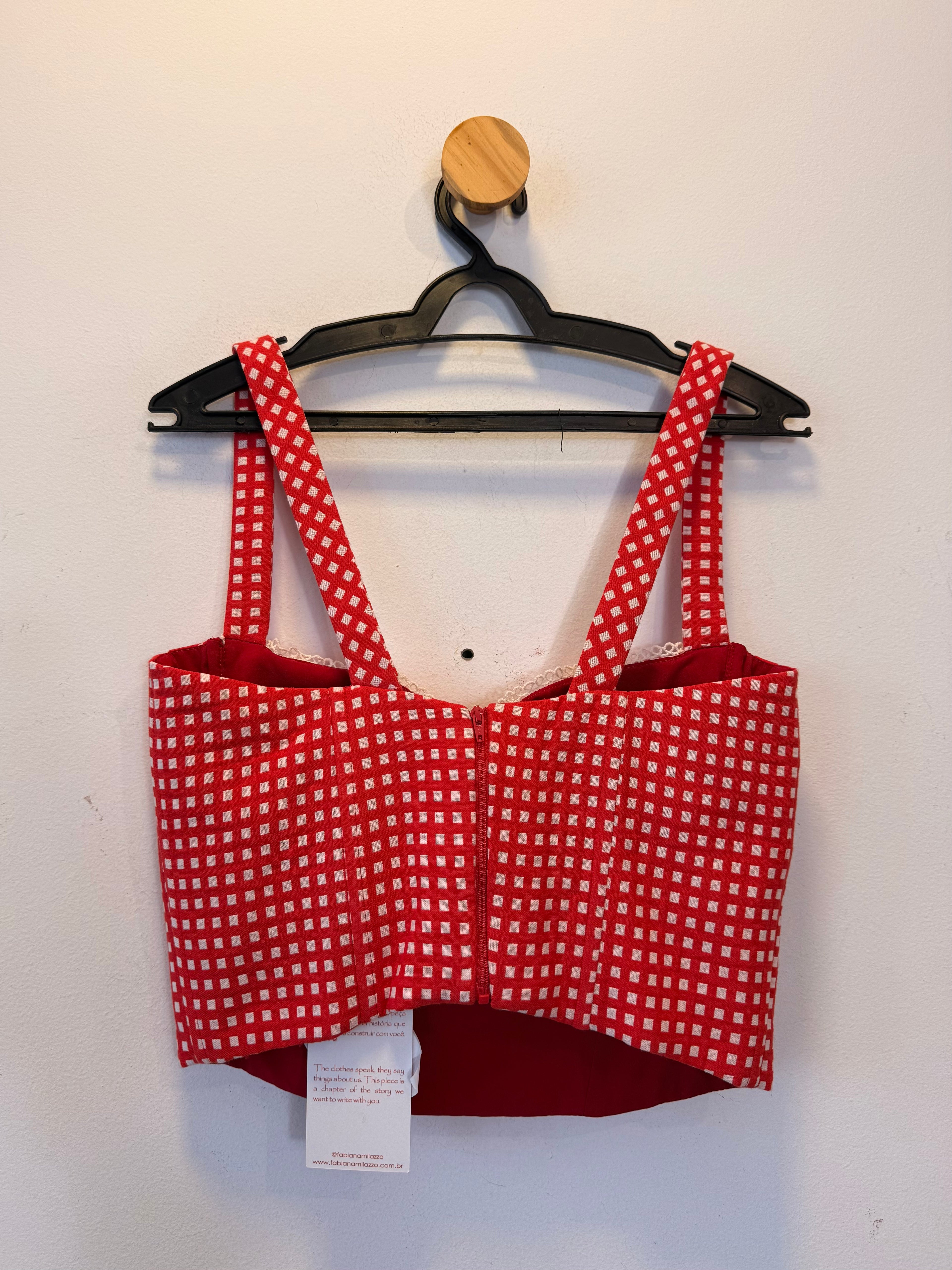 Cropped Vermelho Fabiana Milazzo