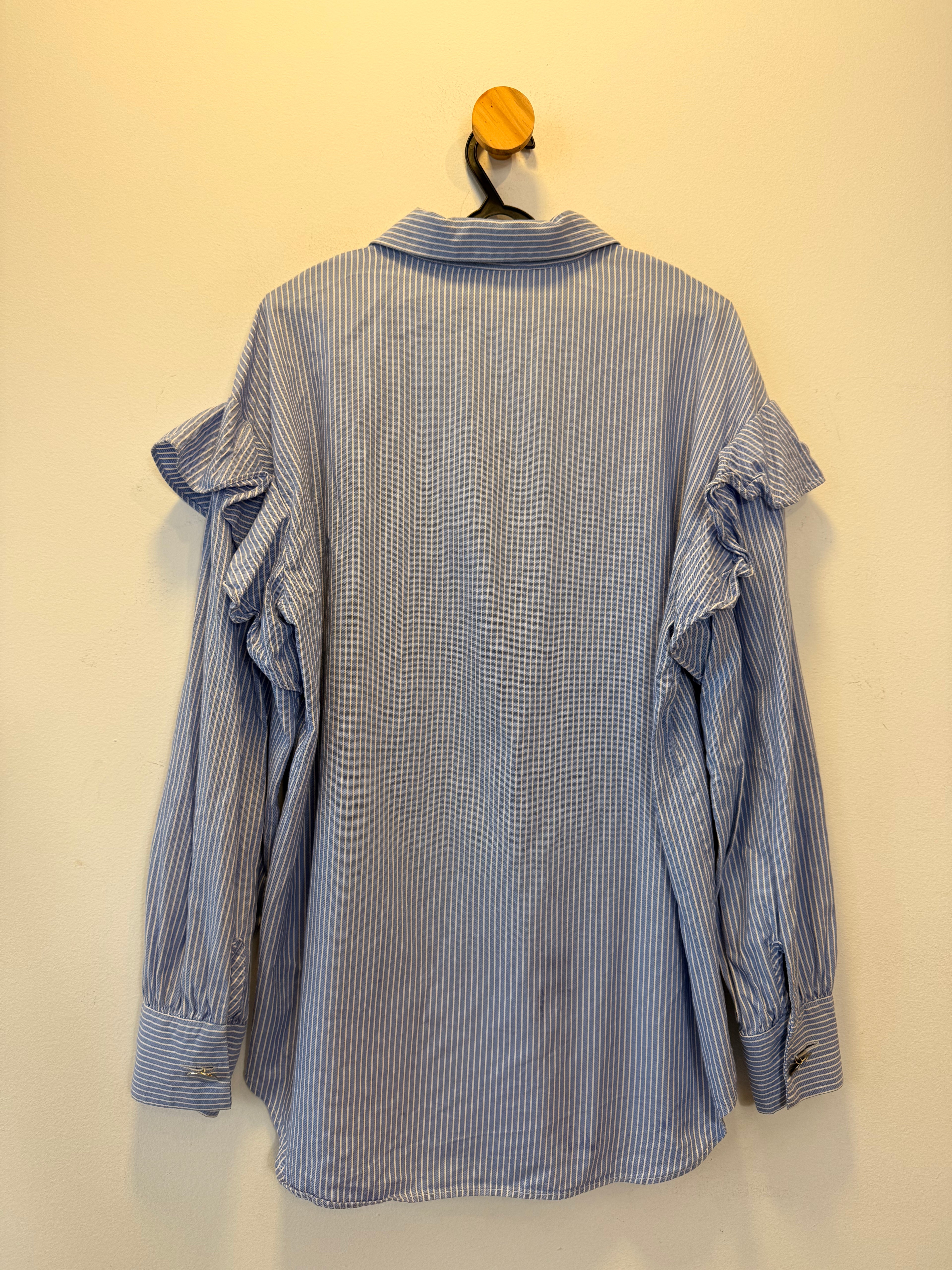 Camisa Listrada Babado
