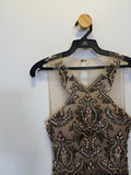 Vestido de Festa Curto em Tule Bordado com Pedraria