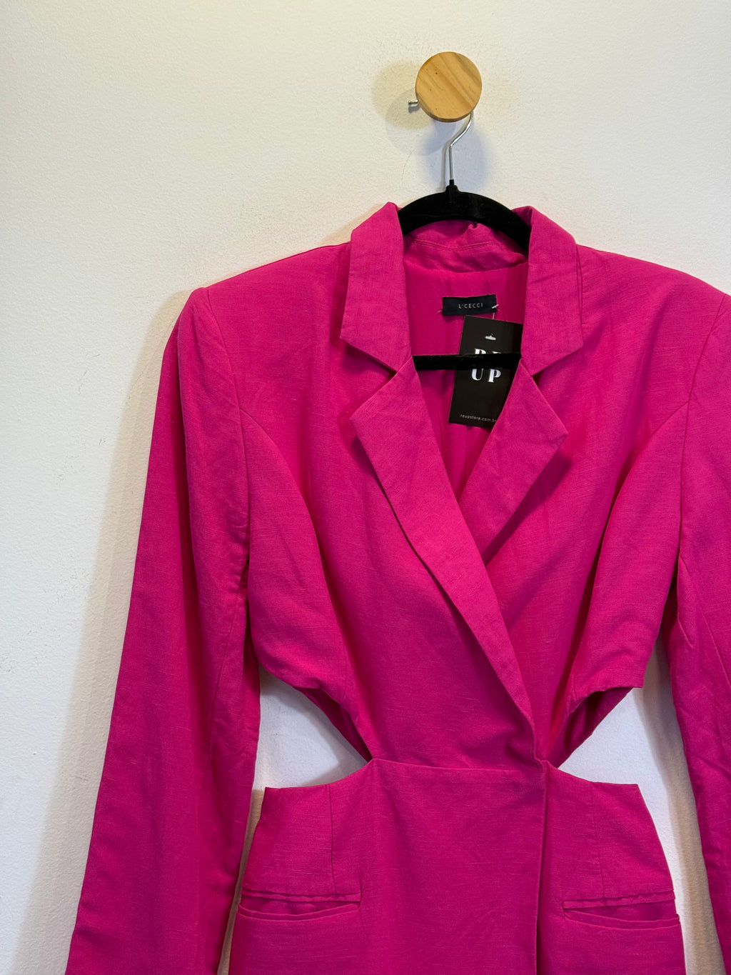 Vestido Curto Blazer Rosa L'Cecci