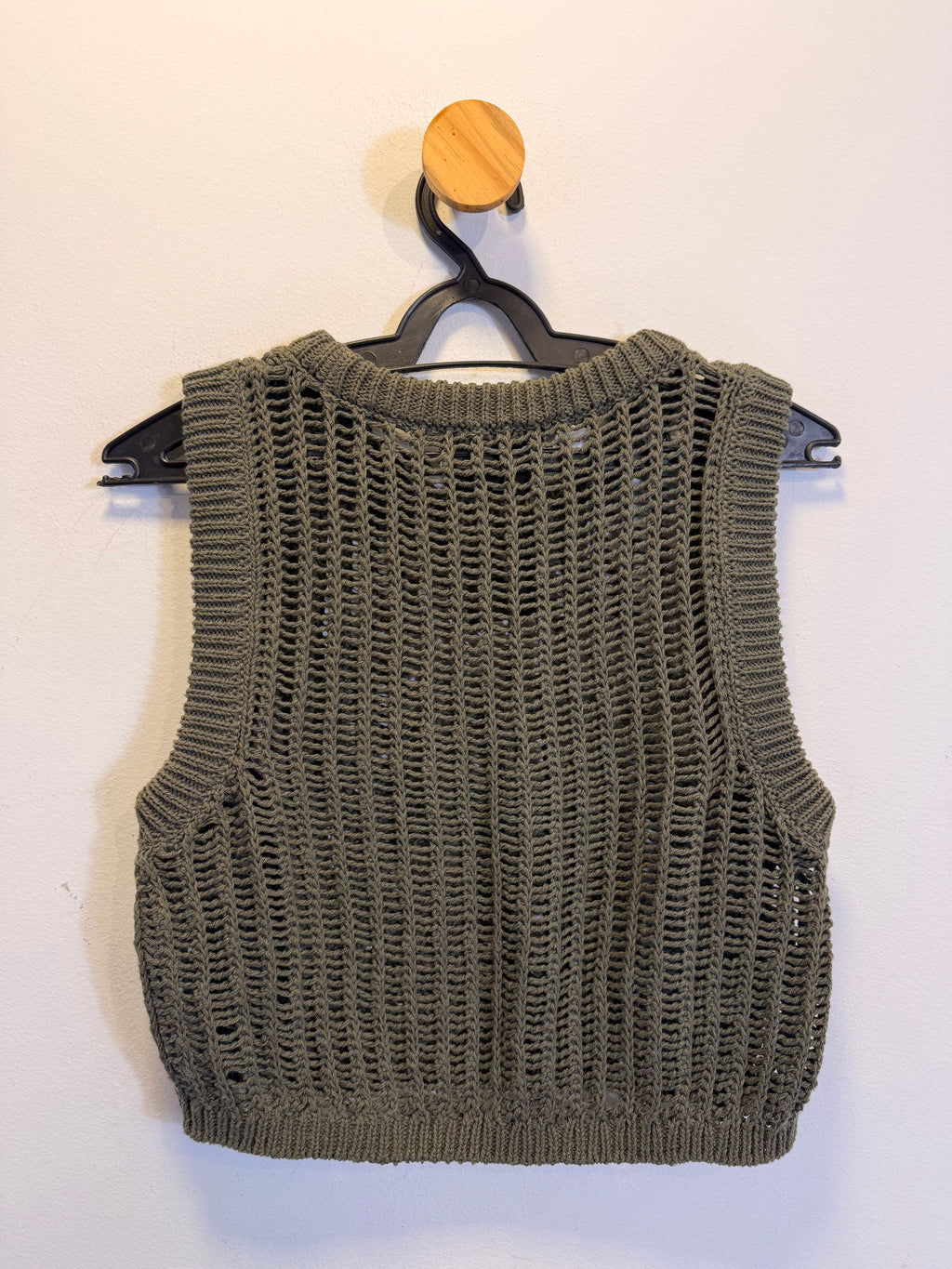 Blusa Tricot Verde Militar Zara