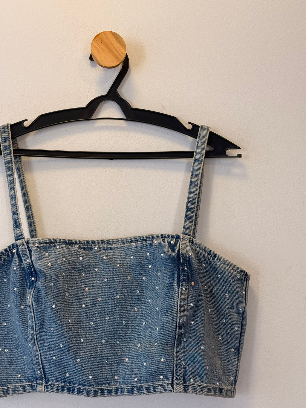 Cropped Jeans Strass Zara