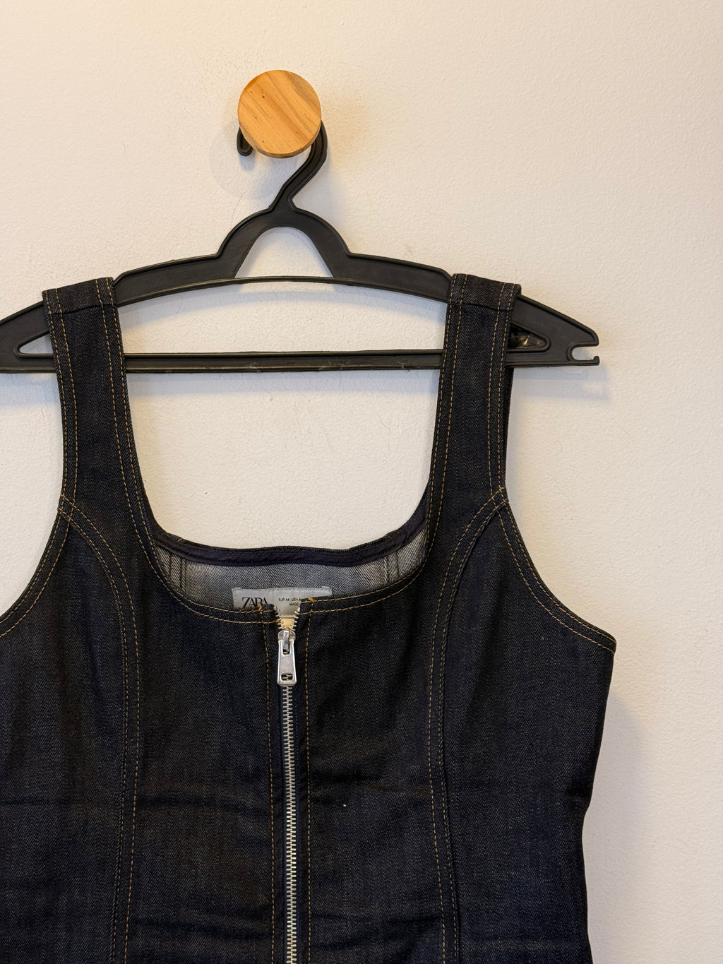 Blusa com Zíper Jeans Zara