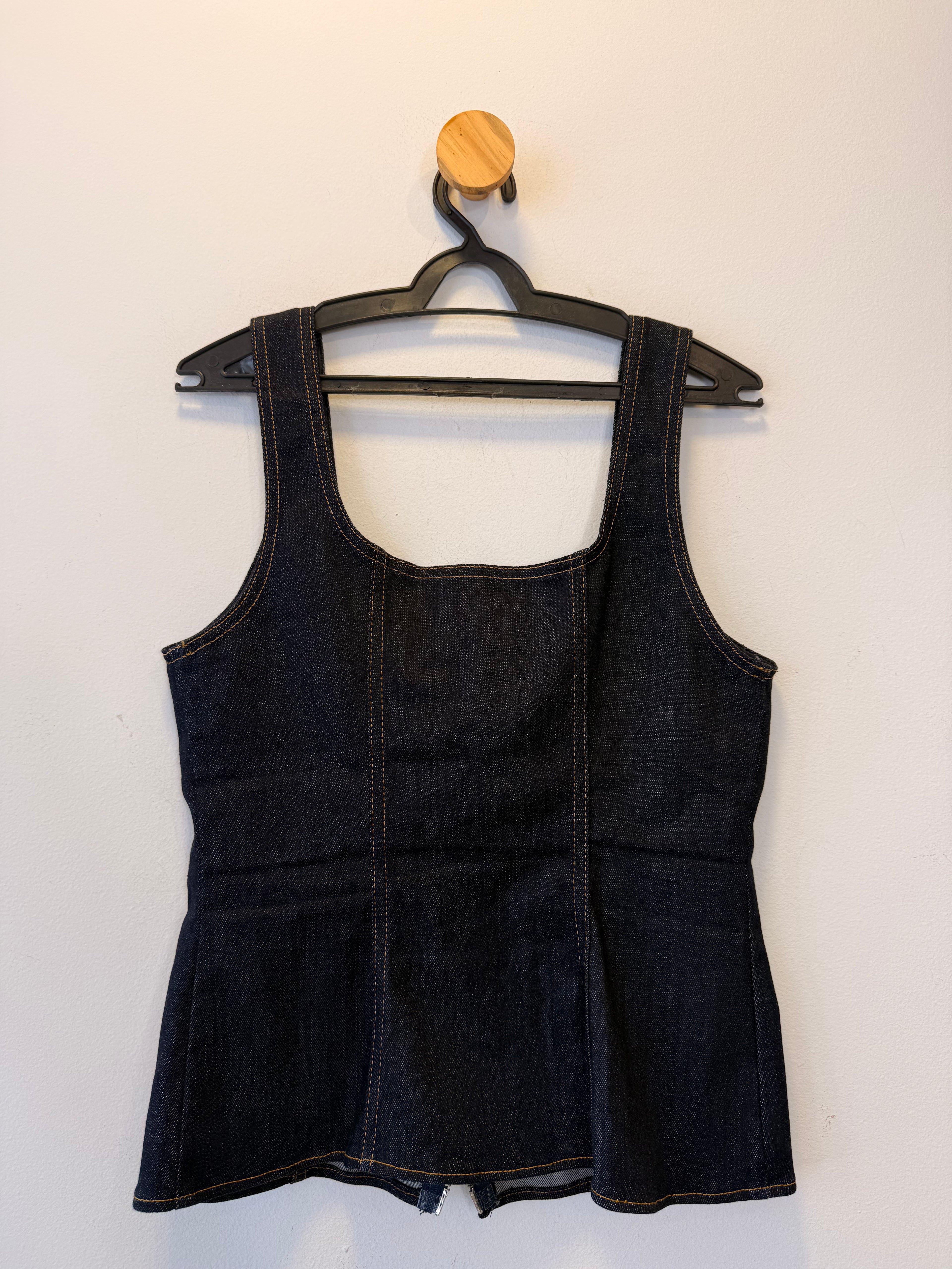 Blusa com Zíper Jeans Zara