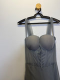 Vestido de Festa Longo Corset Cinza